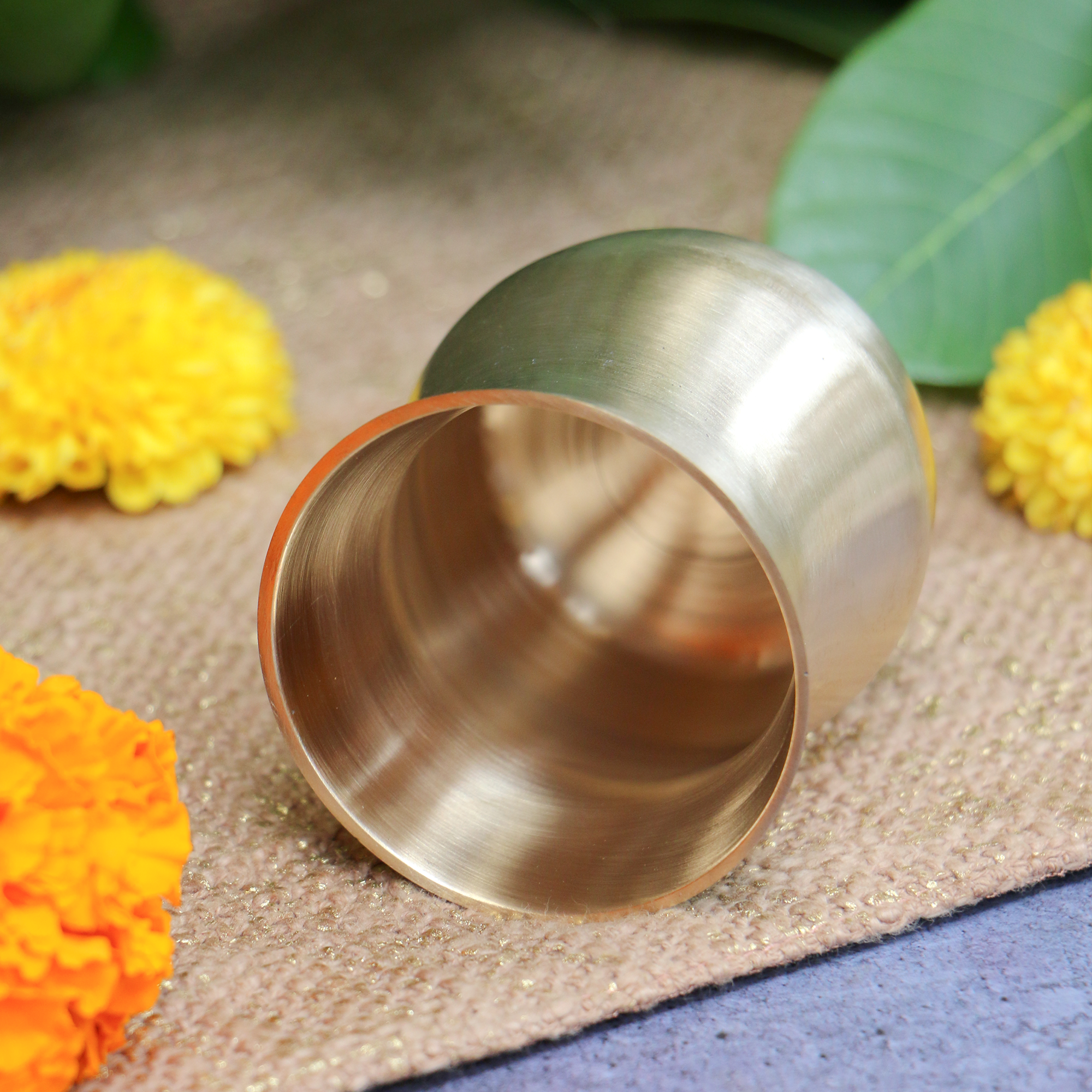100% Pure Kansa Lota Shaped Elegant Water Glass - Diameter 2.5 inch - 150 ML