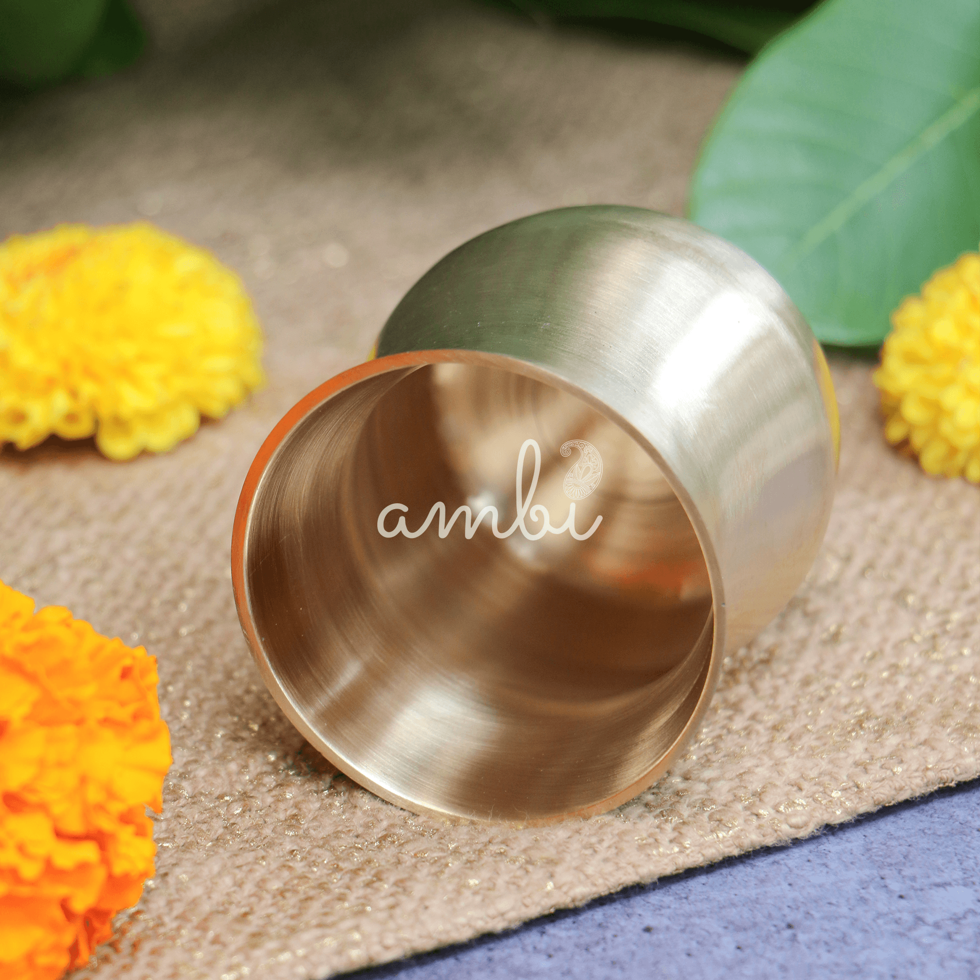 100% Pure Kansa Lota Shaped Elegant Water Glass - Diameter 2.5 inch - 150 ML