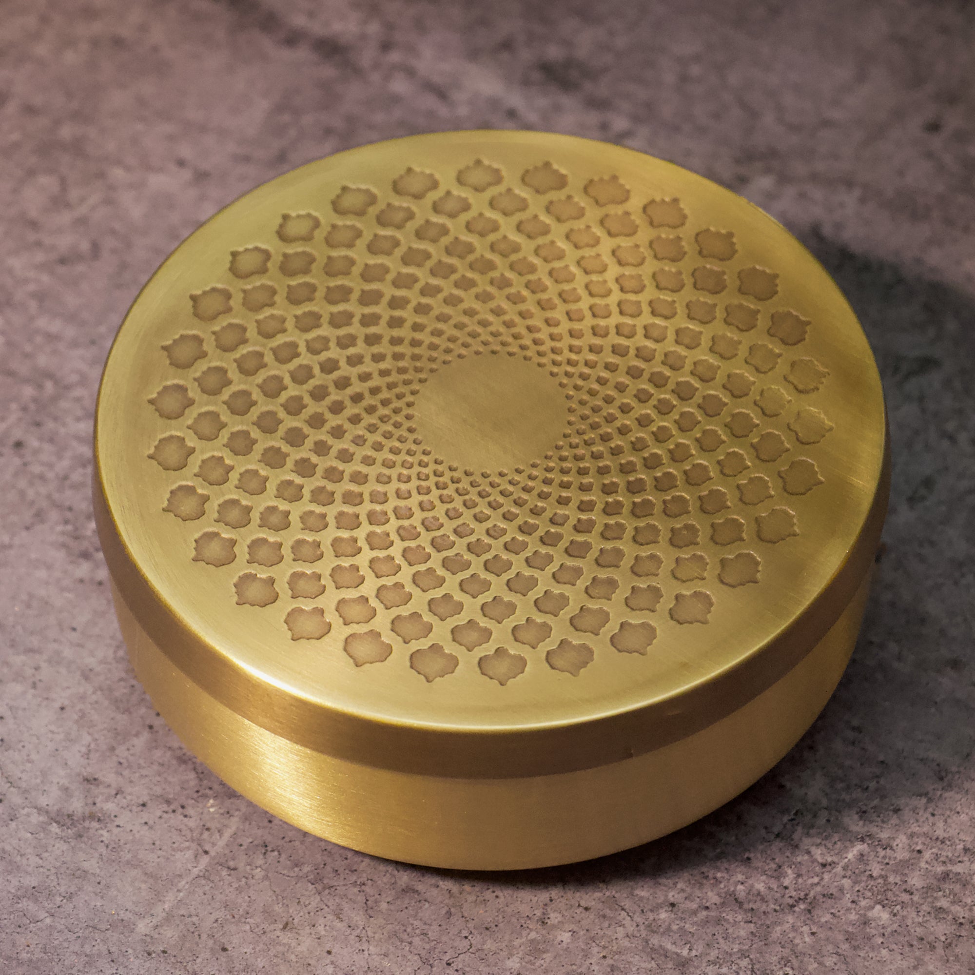 Classy Pure Brass Spice Box Masala Daani with 7 Spice Containers - with Antique Finish