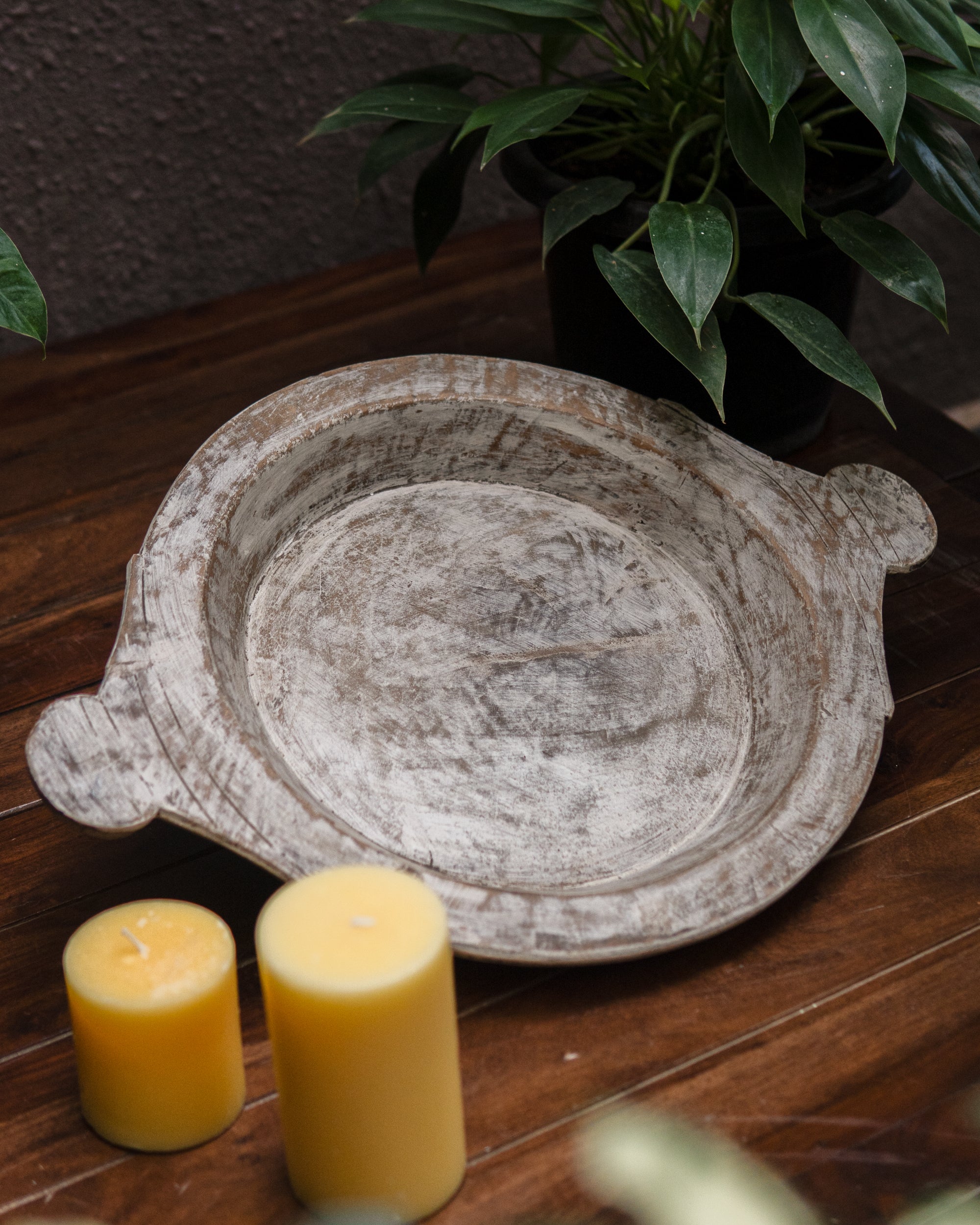 Large Rustic Handmade Vintage Rajasthani Wooden Parat