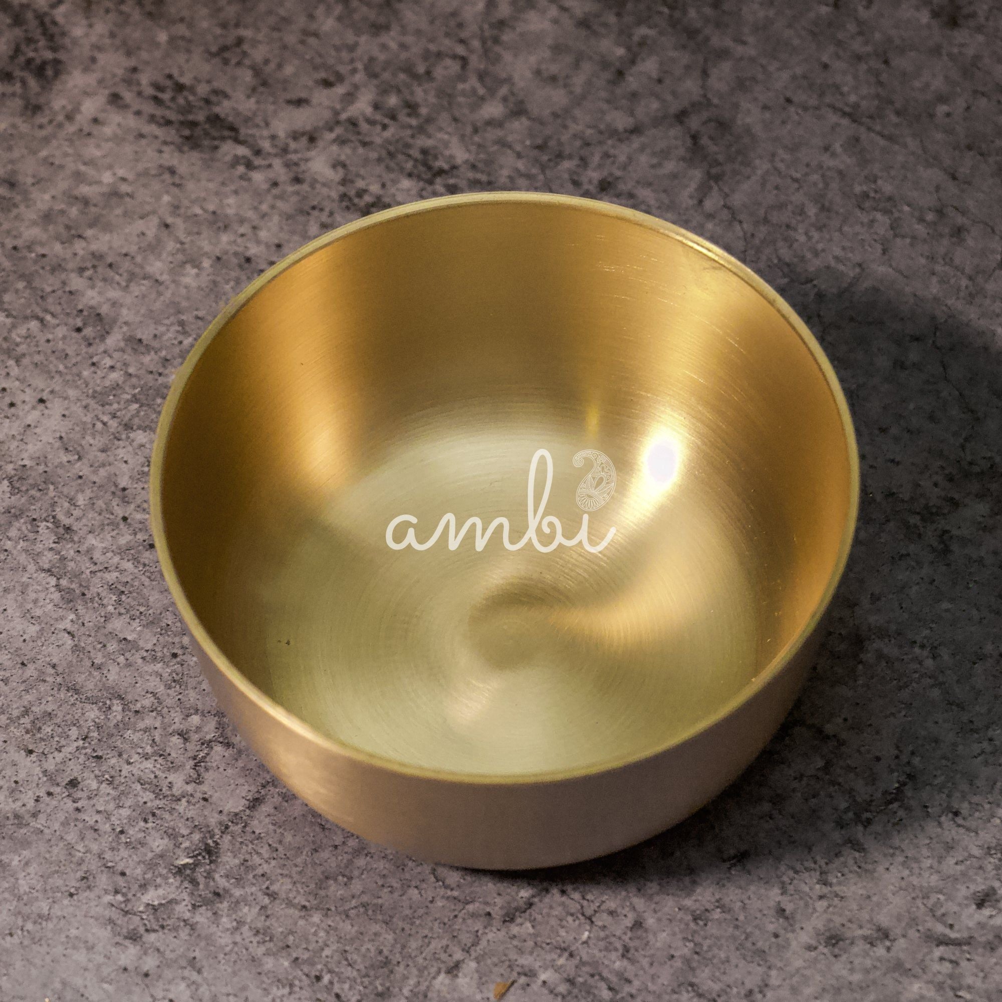 AMBI Pure 100% Lead Free Kansa Elegant Medium Serving Bowl Deep - 6.5 Inch Bowl - 950 ML