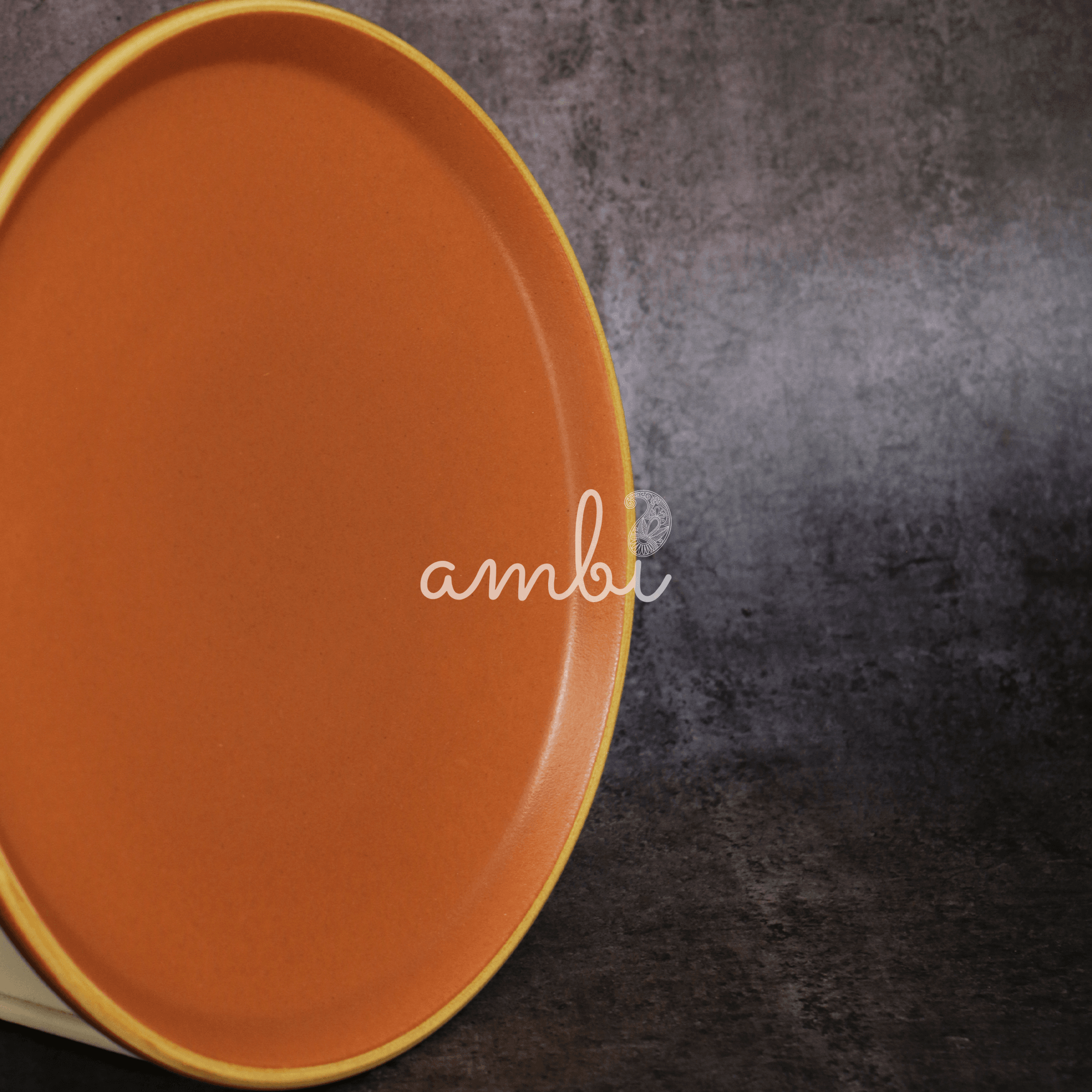 Ambi Handmade Clay Matte-Finish Platter 9.5 inch
