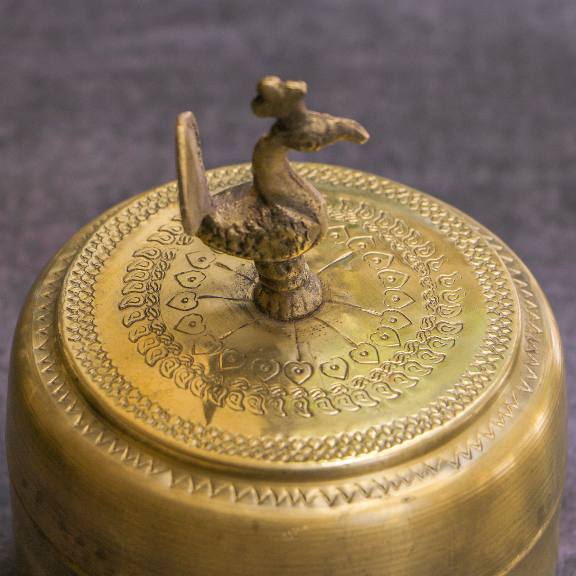 Ambi Vintage Brass Bird Jewellery Box - Medium