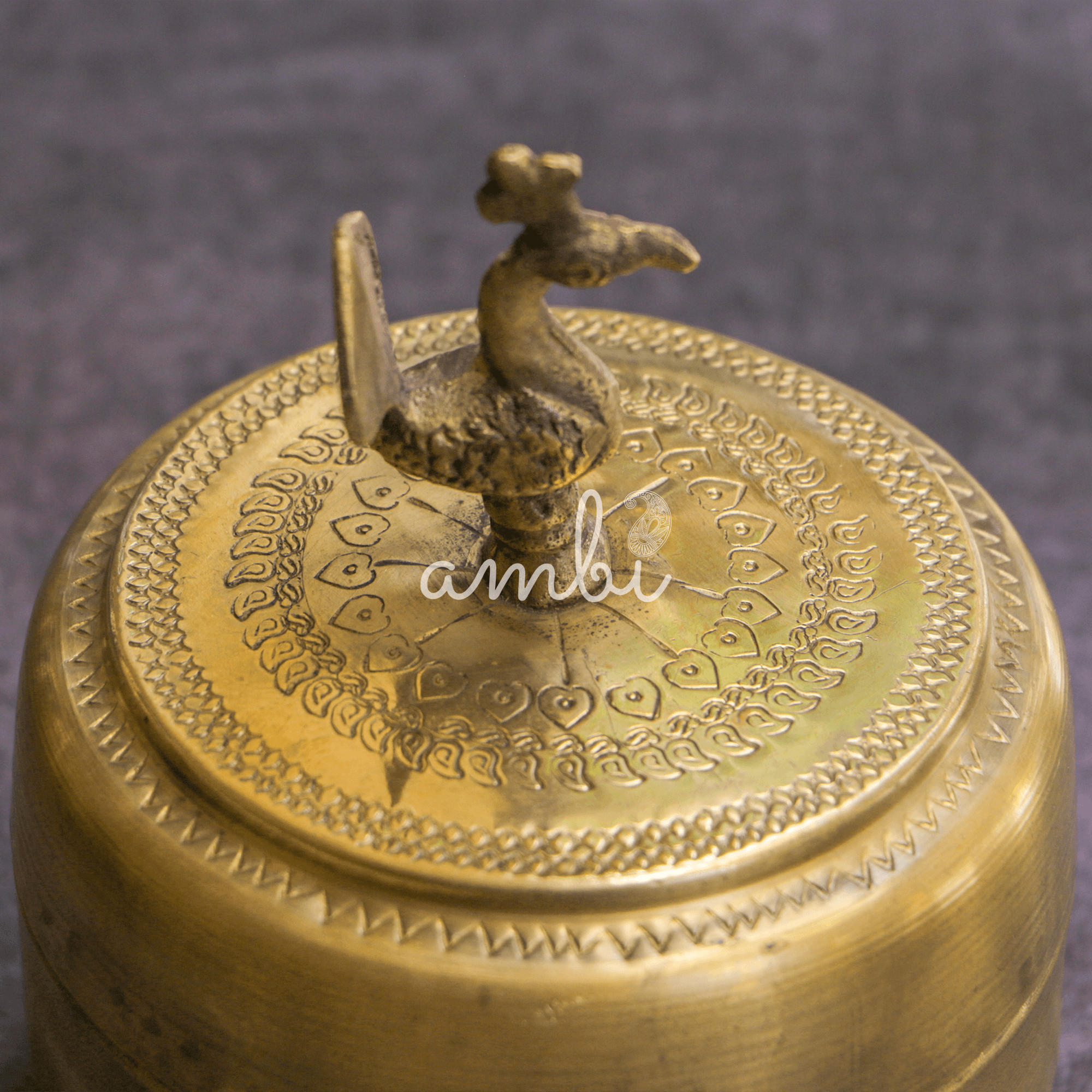 Ambi Vintage Brass Bird Jewellery Box - Medium