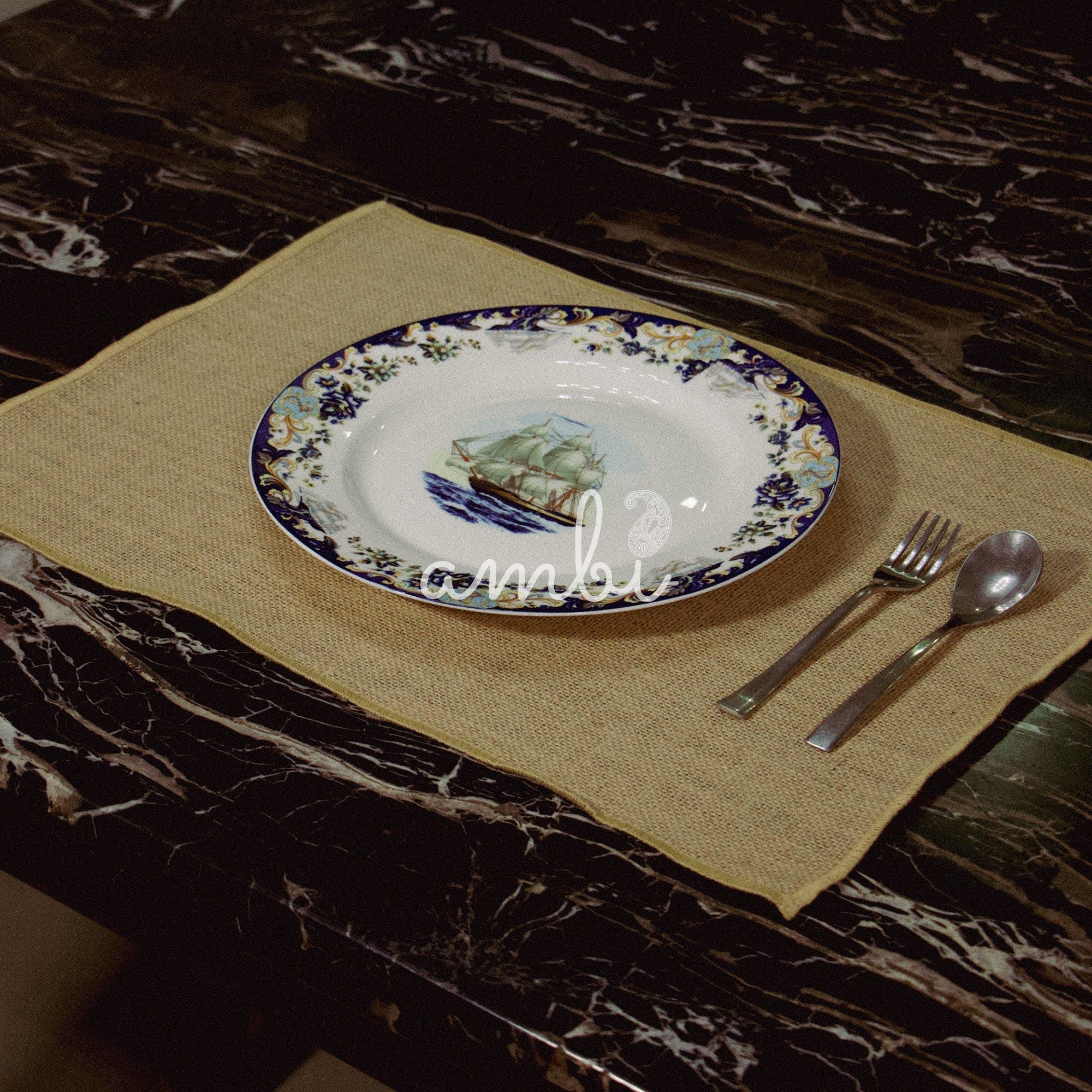 2026 Collection - Handmade Jute Minimalist Table Runner Set with 8 Table Mats