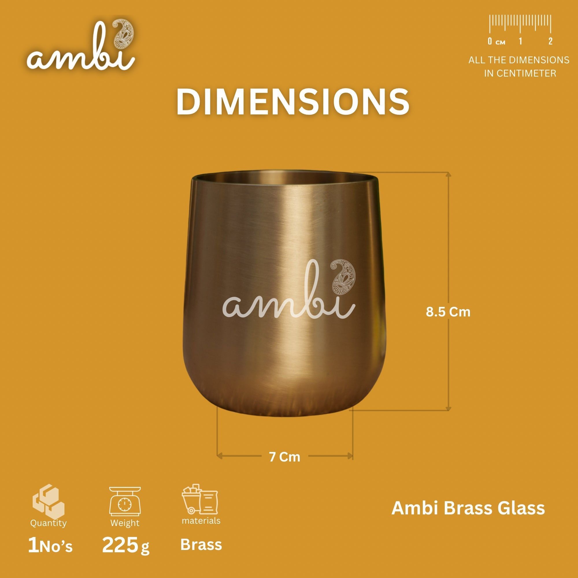 Ambi Pure Brass Urban Style Glass