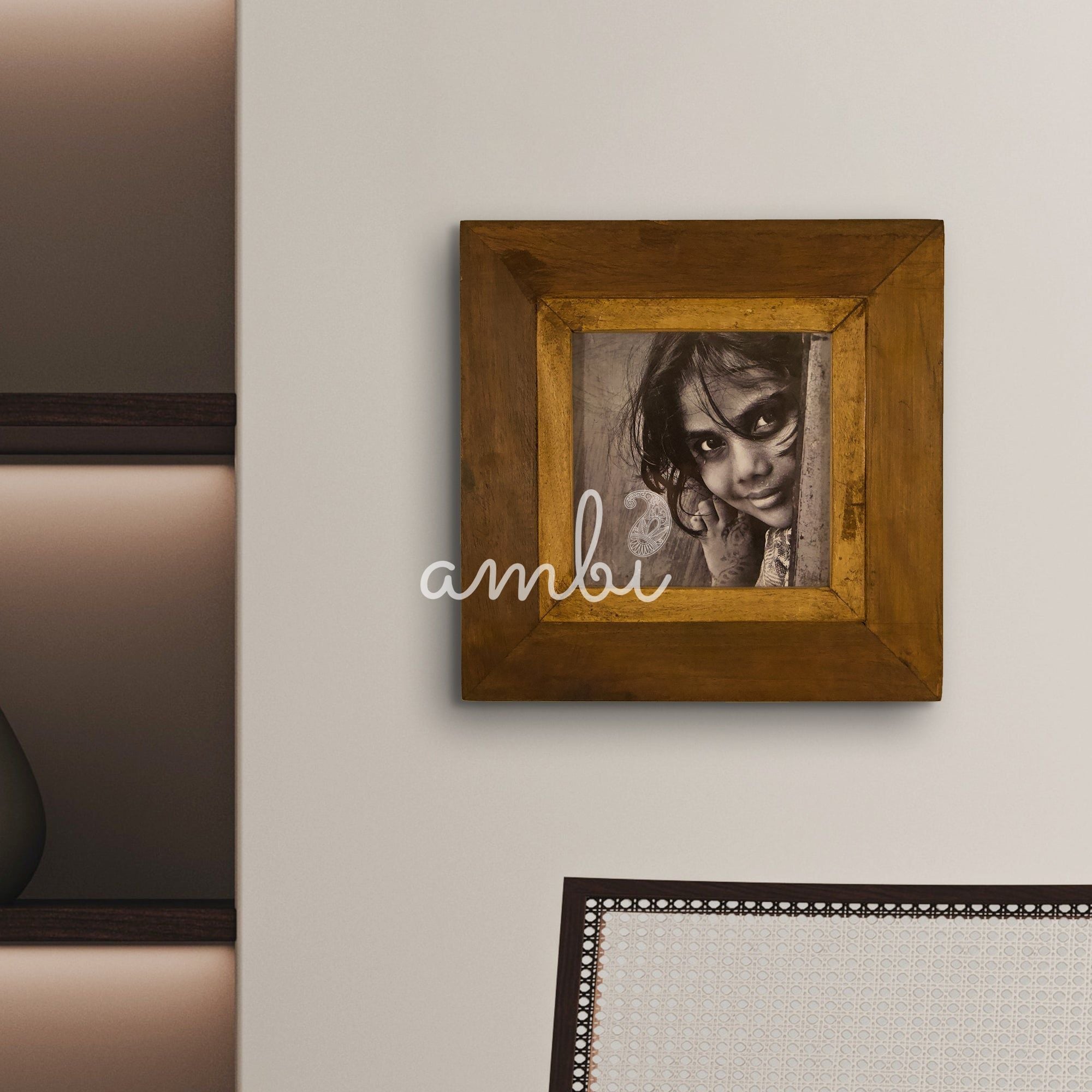 2025 Collection - Vintage Wooden Photo Frame - (SQUARE) - 11 X 11 inches