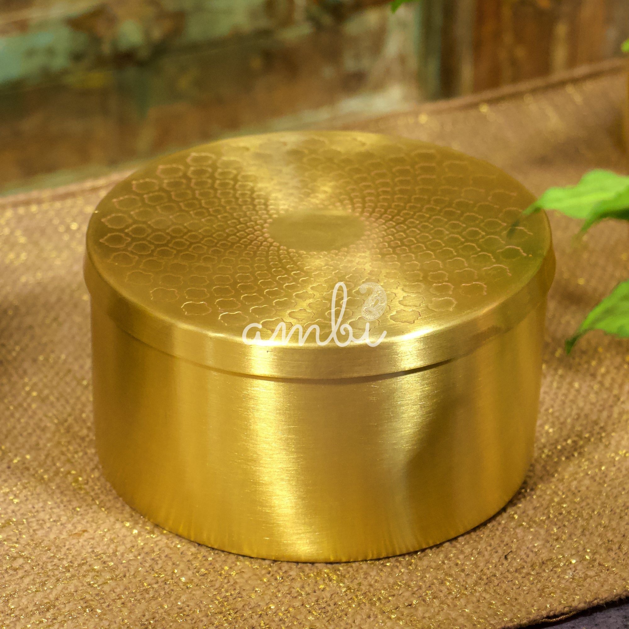 Legacy Box - Pure Brass Inlay Storage Box - 6 Inches - Spiral Design