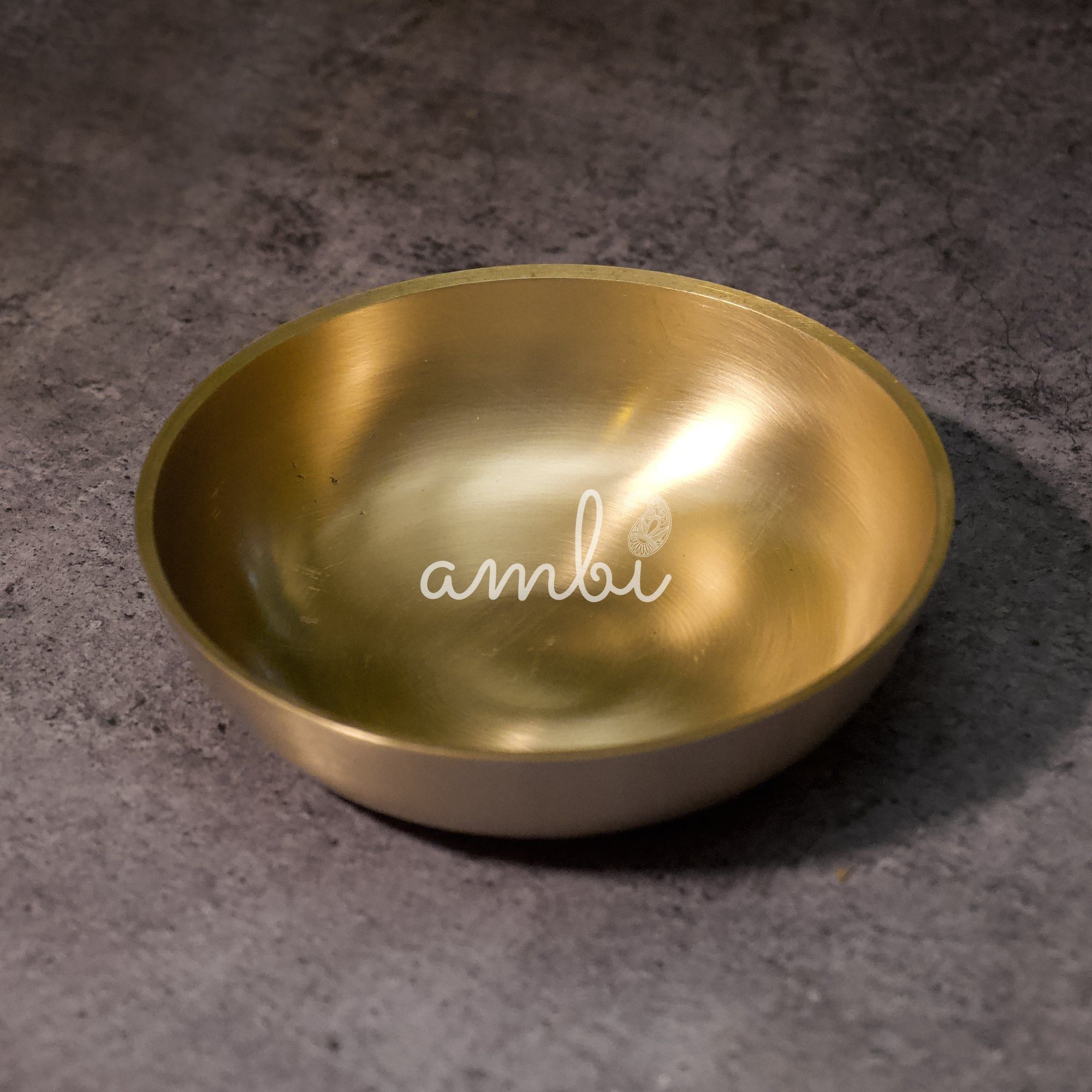 AMBI 100% Pure Lead Free Kansa Small Plate Handcrafted, Durable, Elegant | Dahiwada Plate | Dessert Plate | Puja Plate - 4 Inch