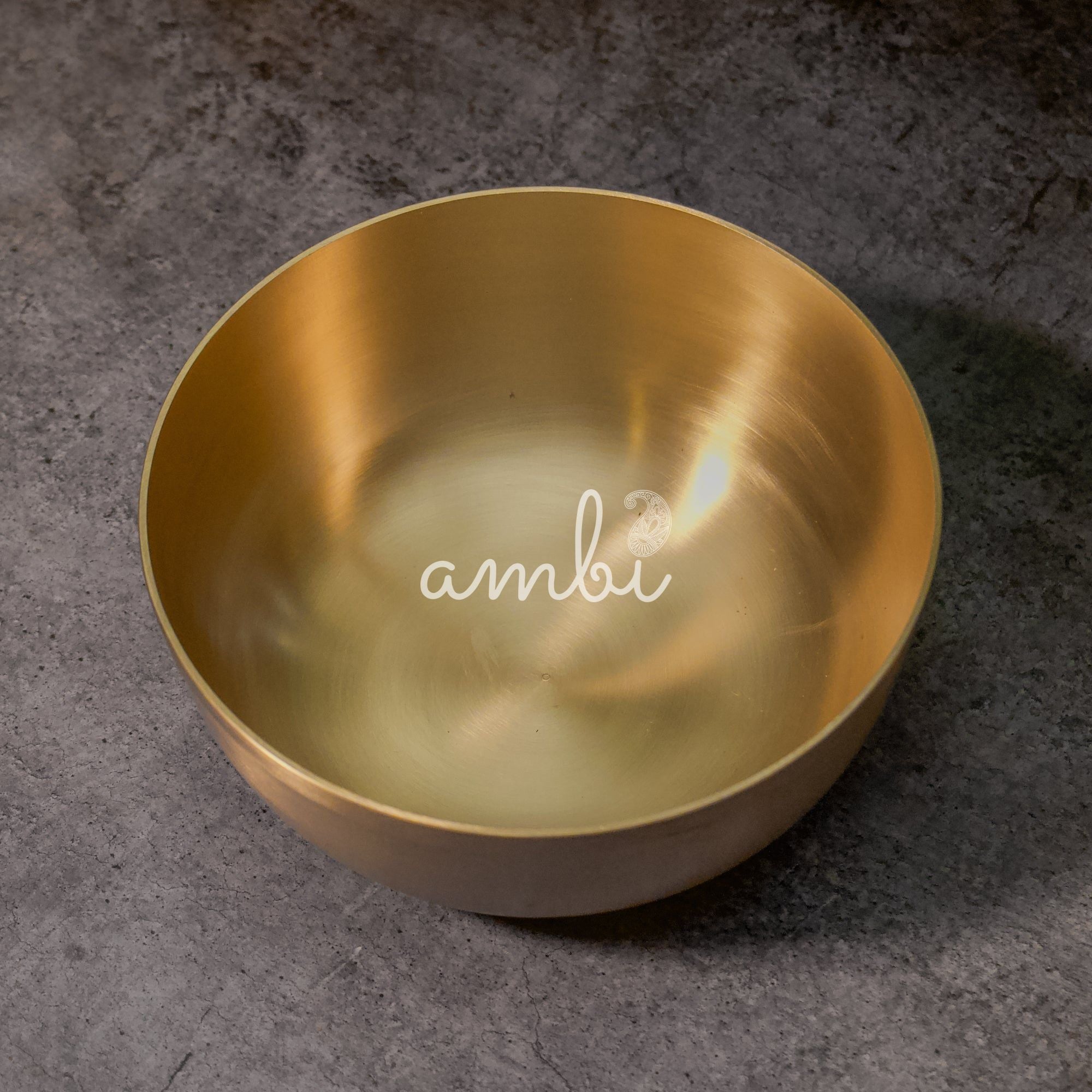 AMBI Pure 100% Lead Free Kansa Elegant Large Serving Bowl - 9 Inches ( 2Litres)