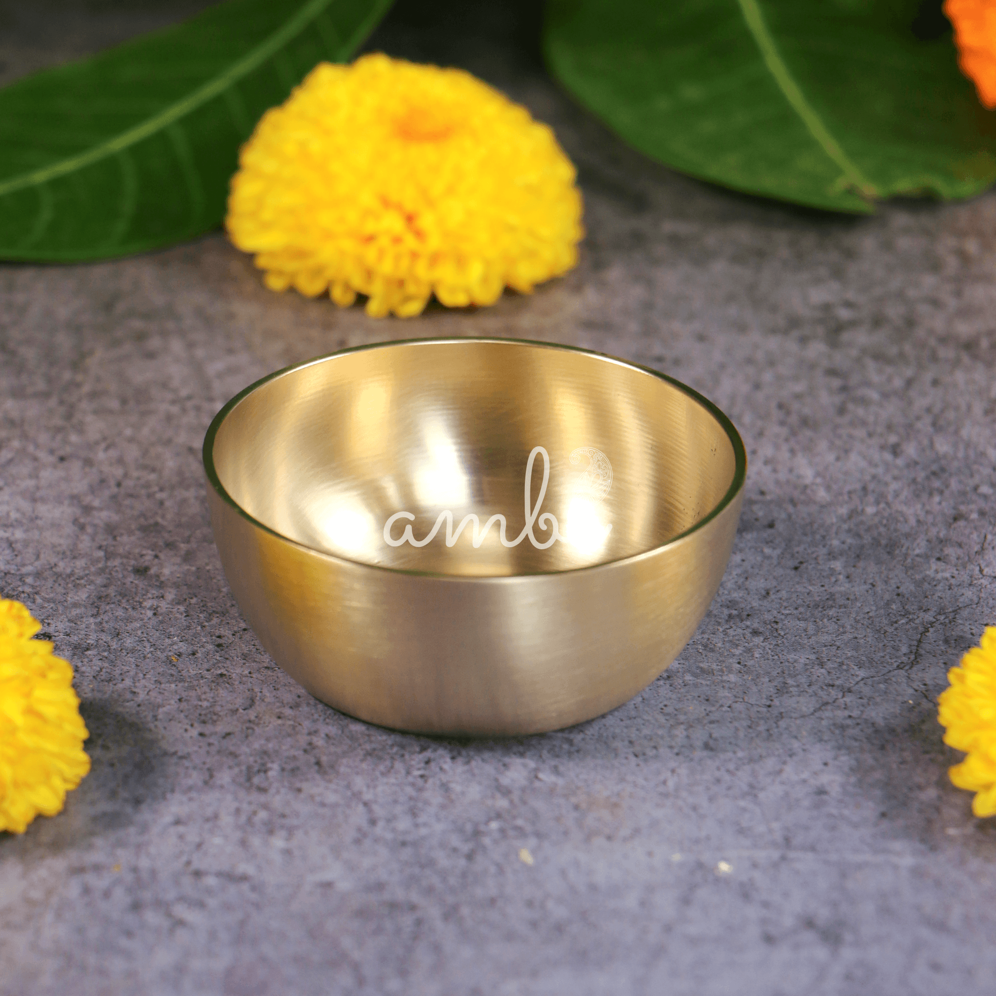 AMBI Pure 100% Lead Free Kansa Small Katori / Bowl - 4 Inches - 260 ML