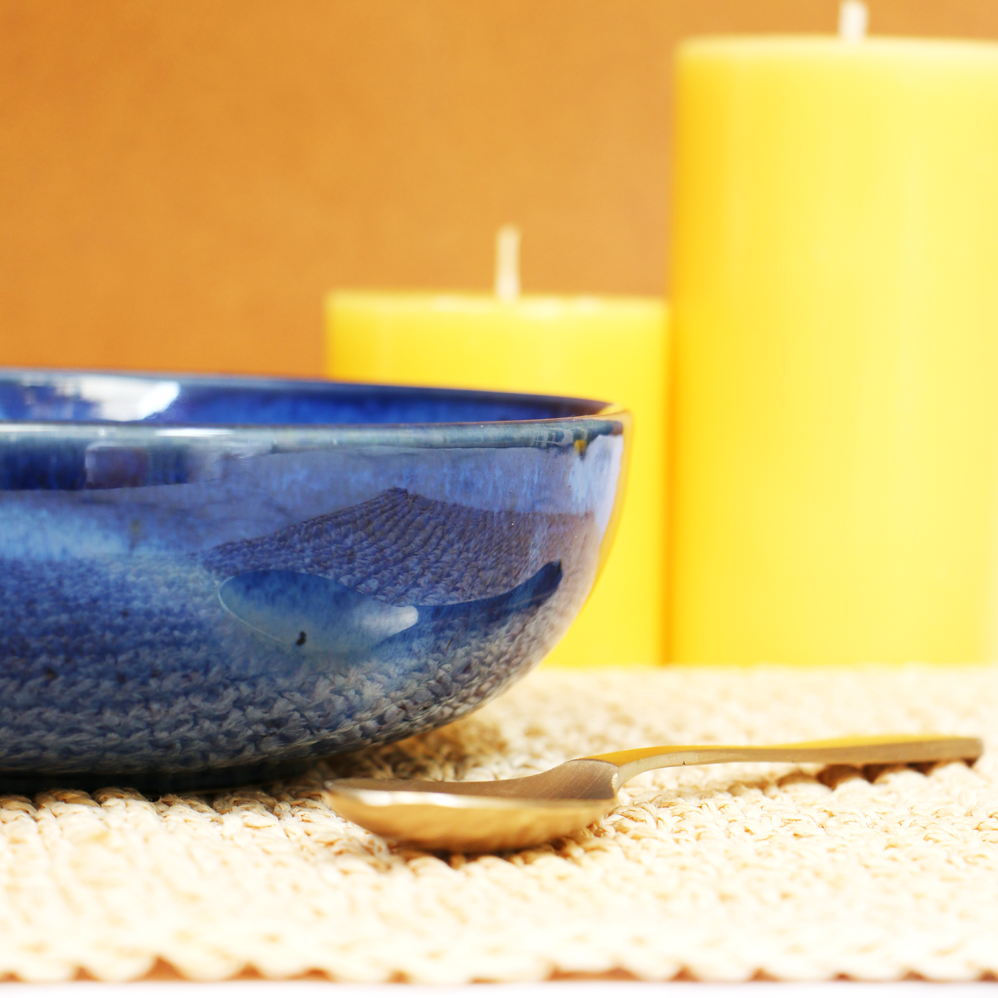 Ambi Handmade Glazed Midnight Blue Salad Bowl 6.5 inch