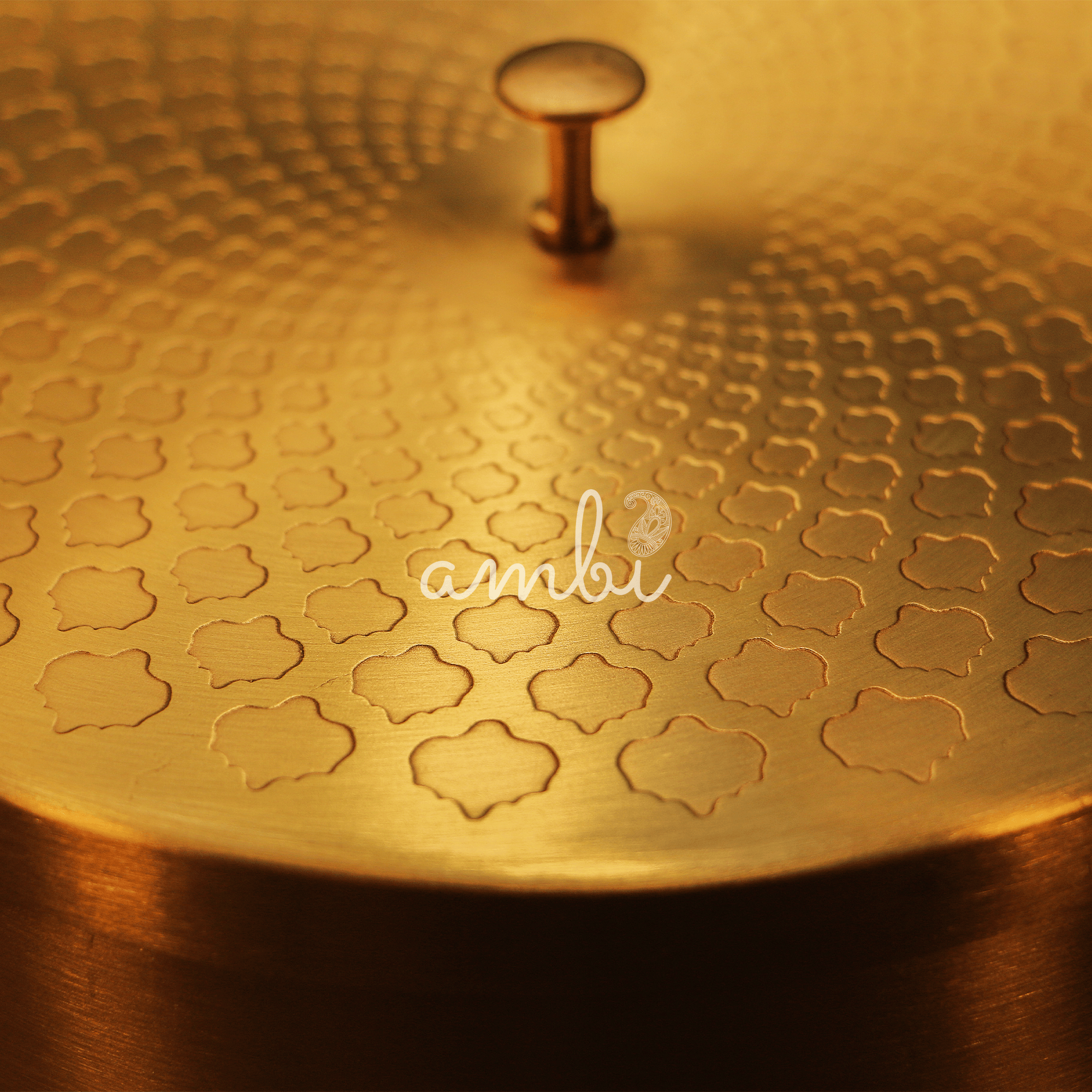 Legacy Box - Pure Brass Inlay Storage Box - 8.0 inches Diameter- Spiral Design