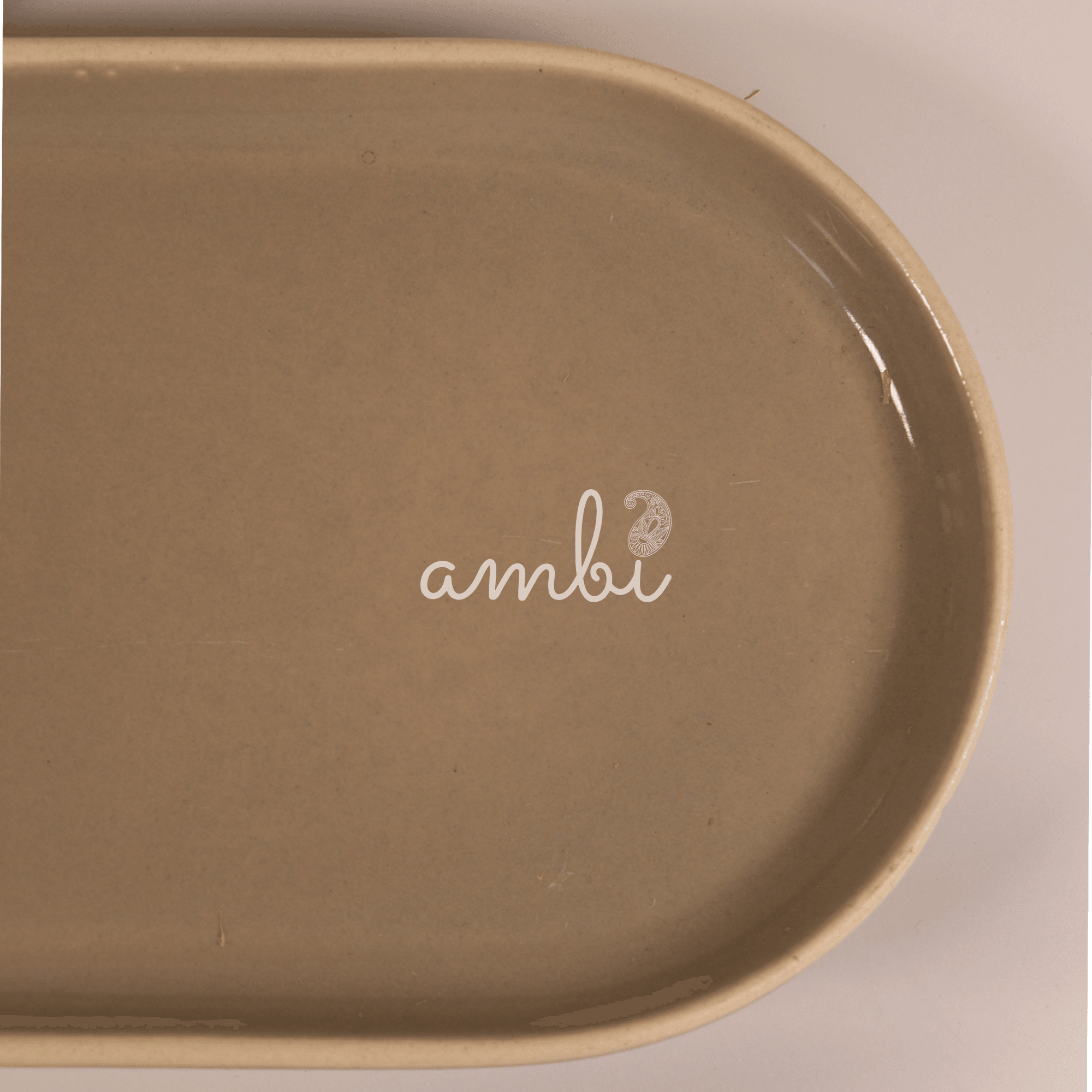 Ambi Stoneware Beige Sushi Platter 12 inch