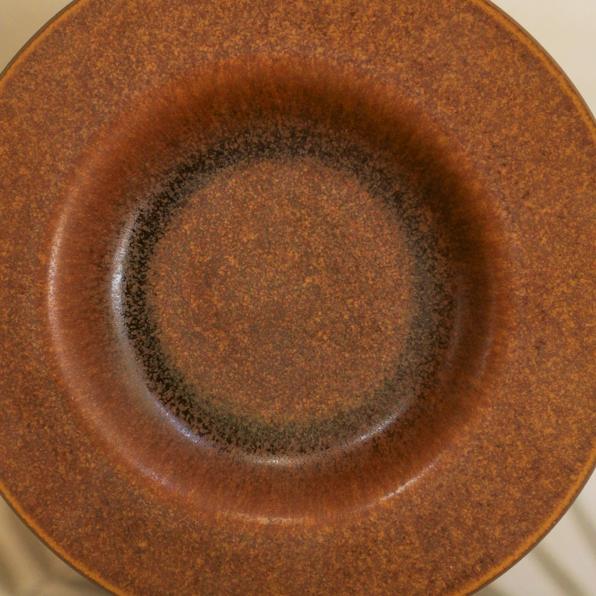 Ambi Stoneware Textured Earthy Brown Pasta Platter 10 inch