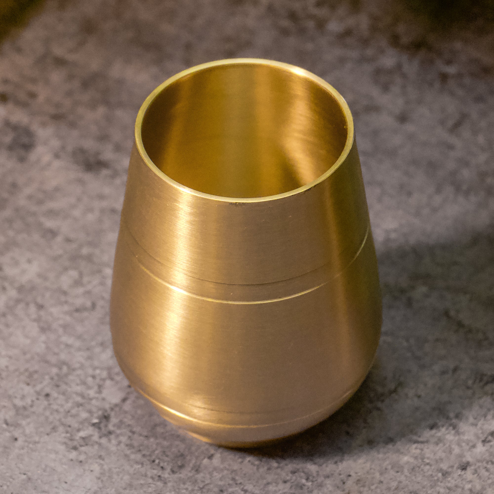 AMBI Pure 100% Lead Free Kansa Damru Shaped Water Glass 330 ml