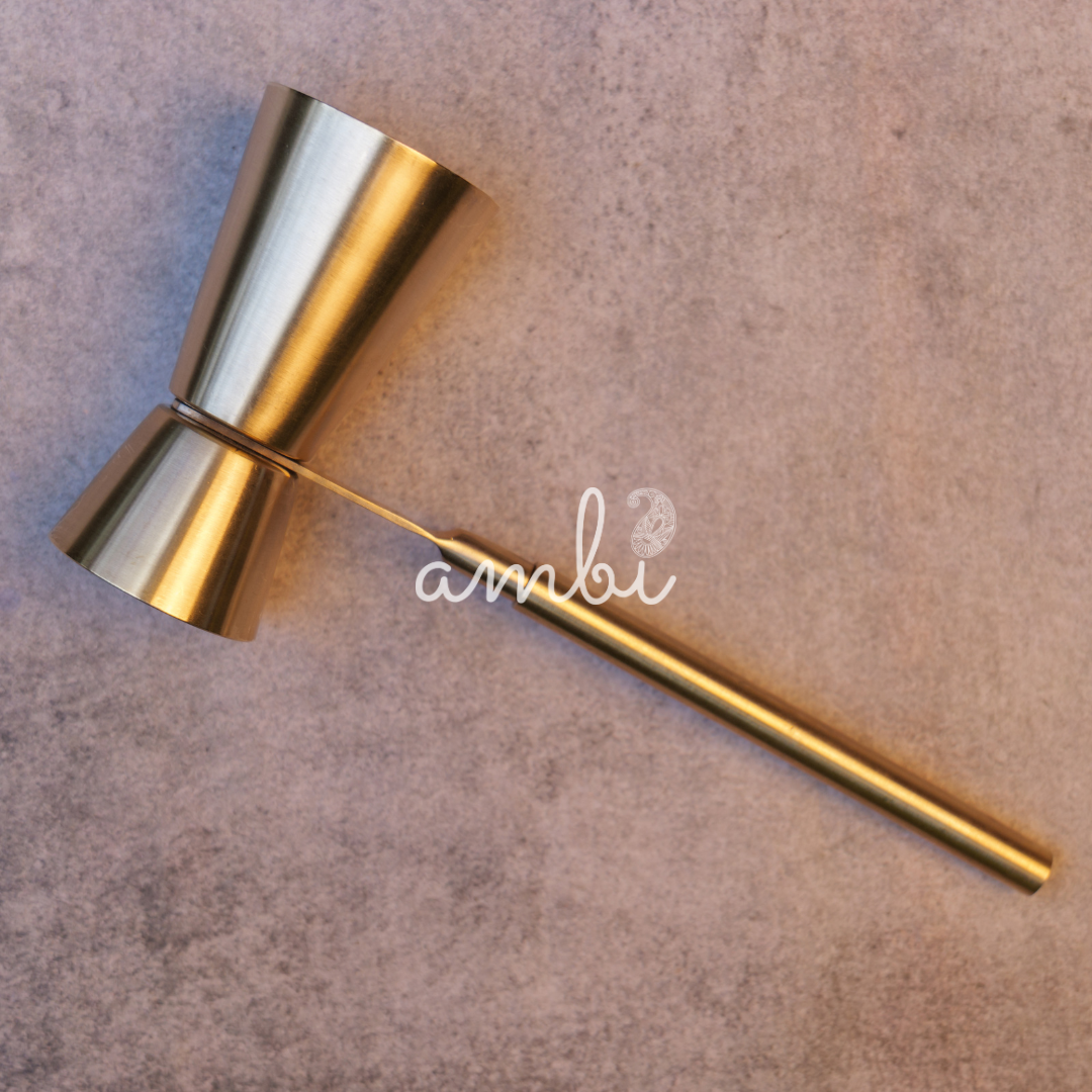 Ambi Pure Brass Hawthorne Cocktail Double-Sided Measure (Peg Measure)