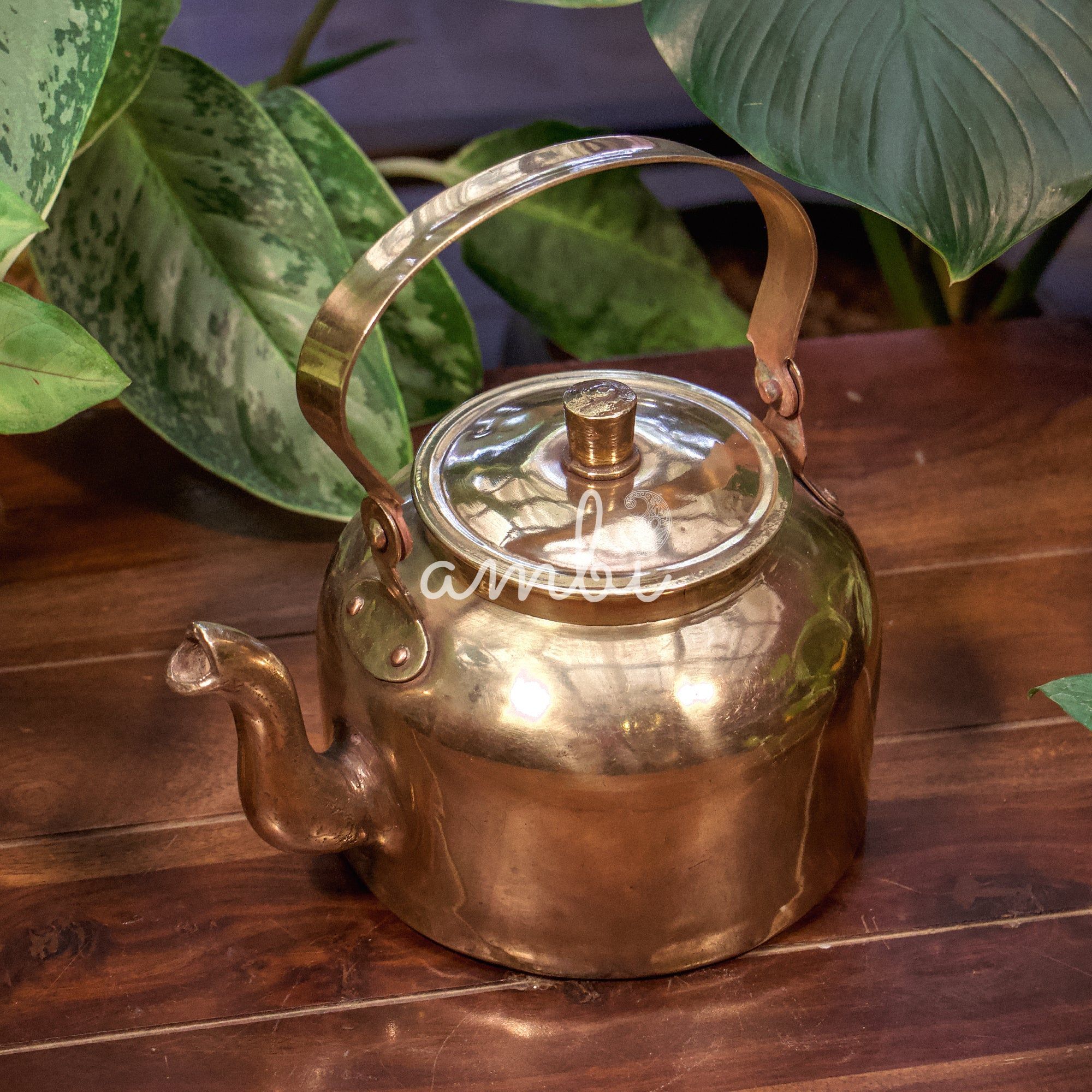 Handcrafted Elegant Vintage Brass Tea Pot