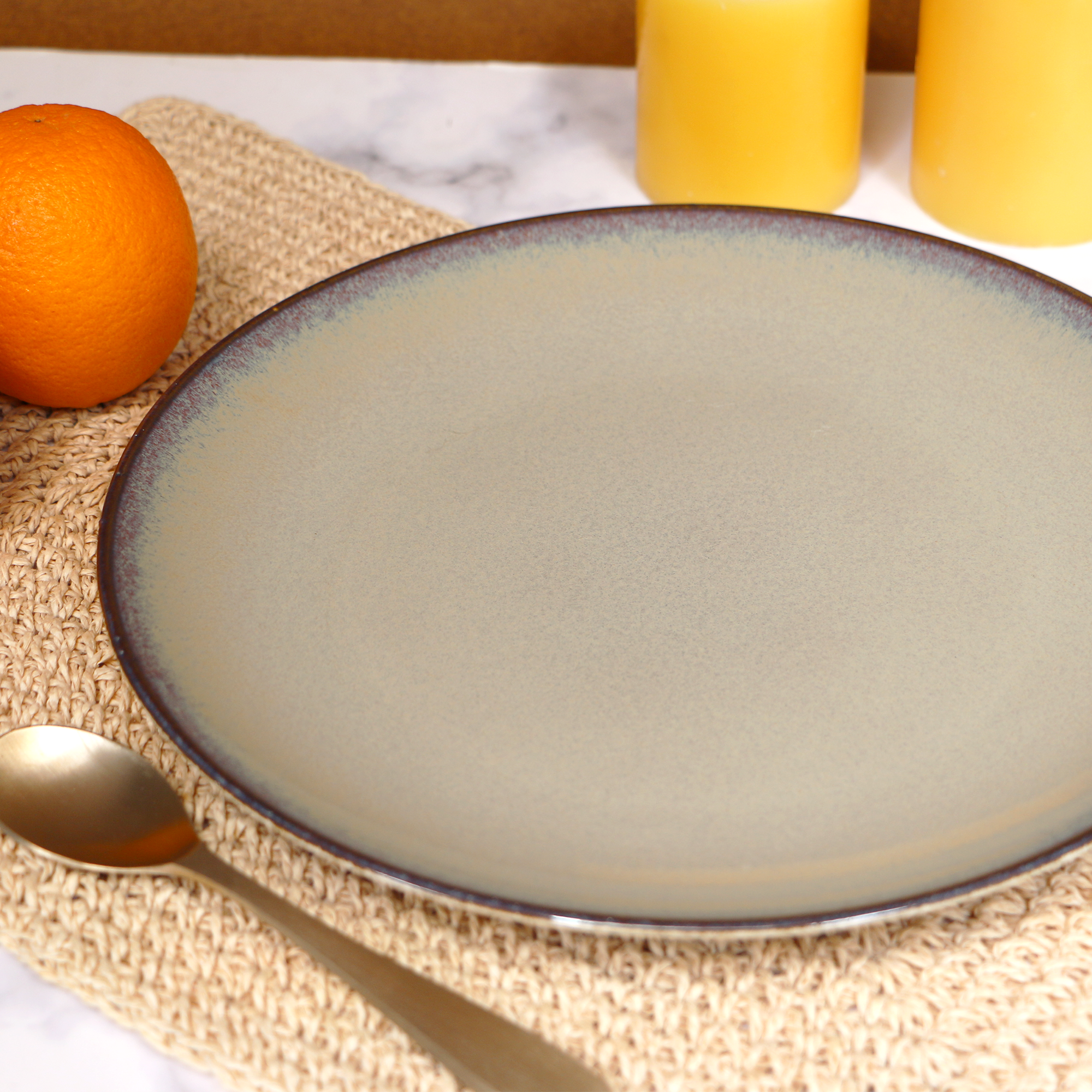 Ambi Ceramic Glazed Elegant Dinner Plate 10.5 inch
