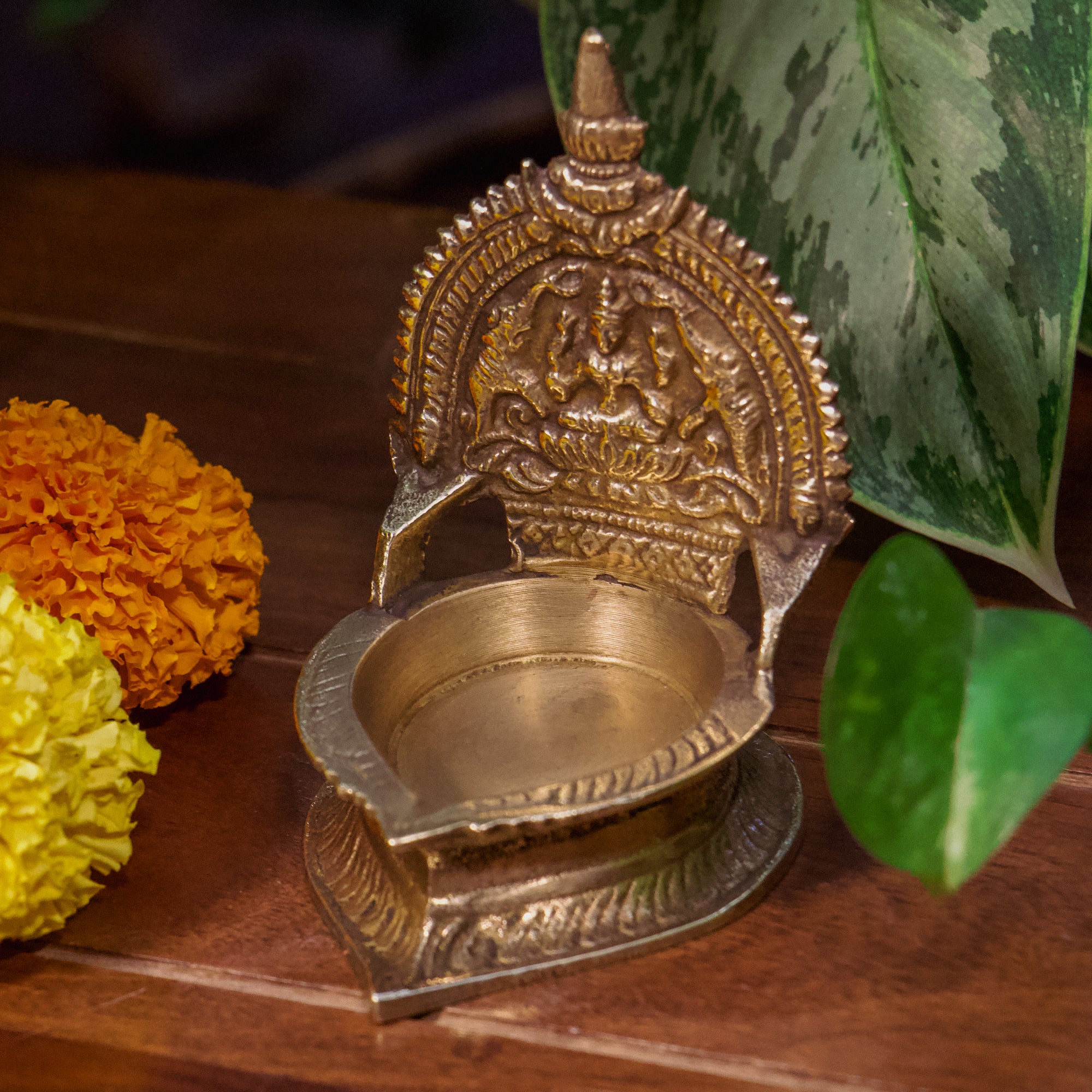 Vintage Brass Oil Lamp Deepak (Diya)