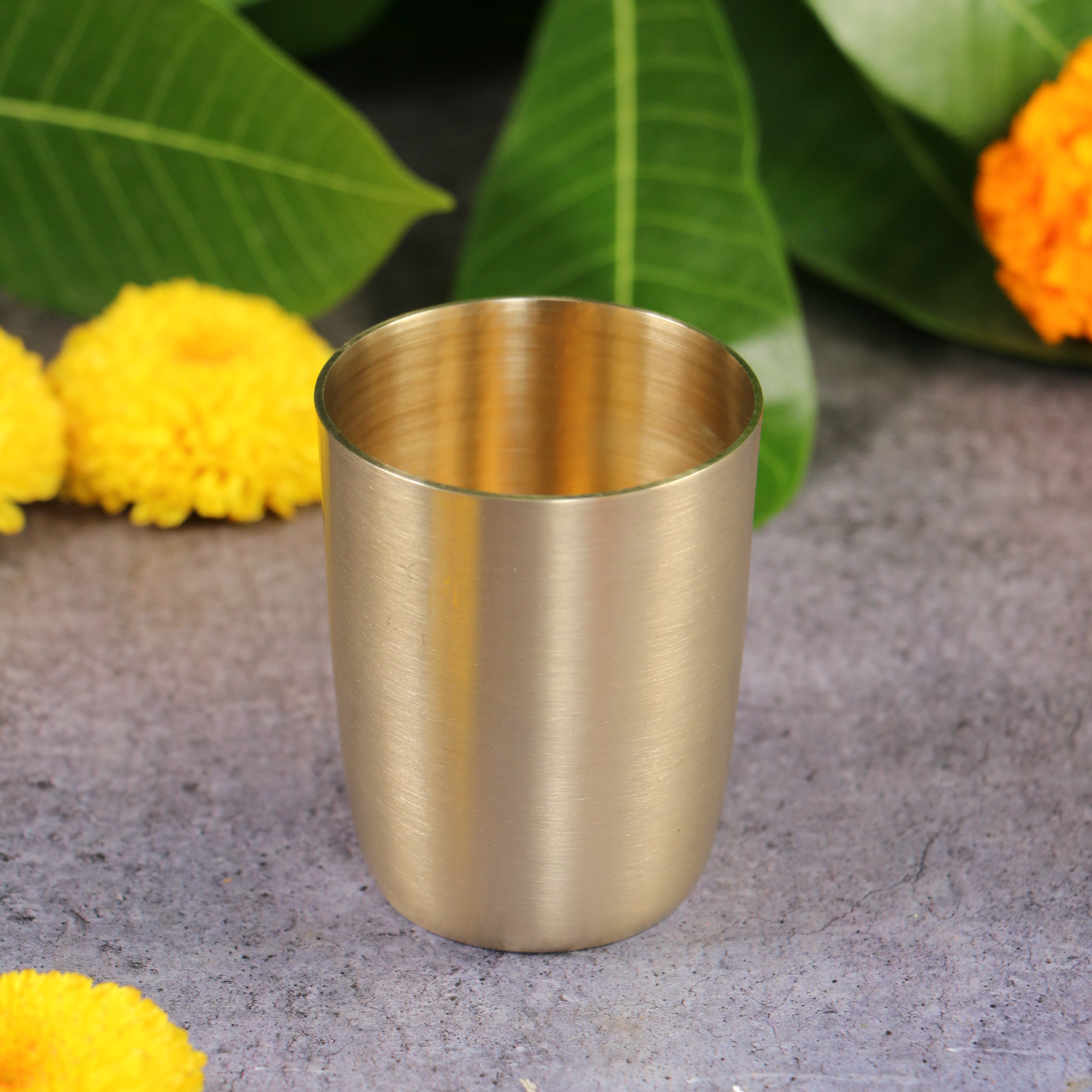 AMBI Pure 100% Lead Free Kansa Small Traditional Ayurvedic Water / Juice Glass | Kids 160ml