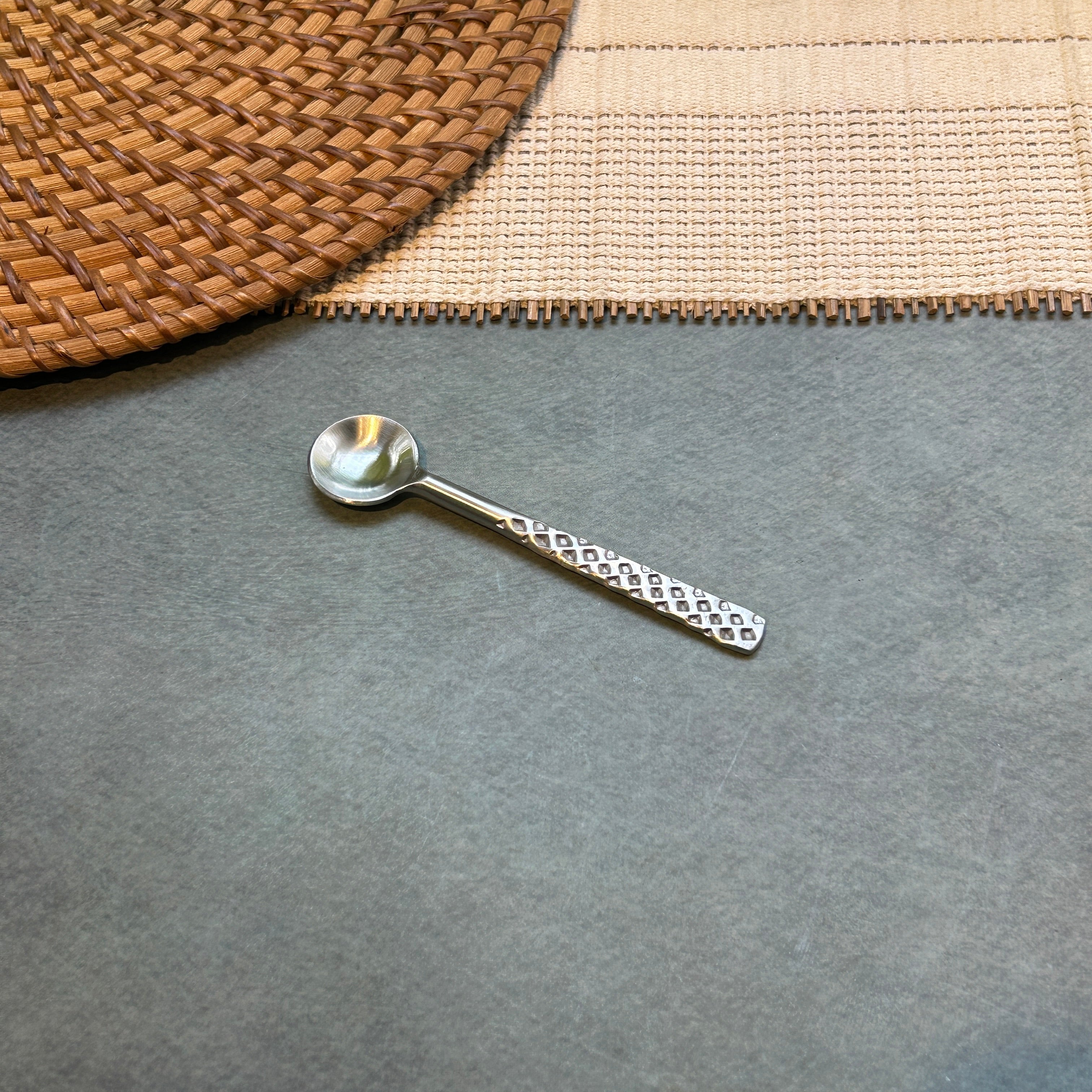 Ambi Pure Brass Hammered Handle design Tea and Coffee Spoon | Multipurpose Spoon |