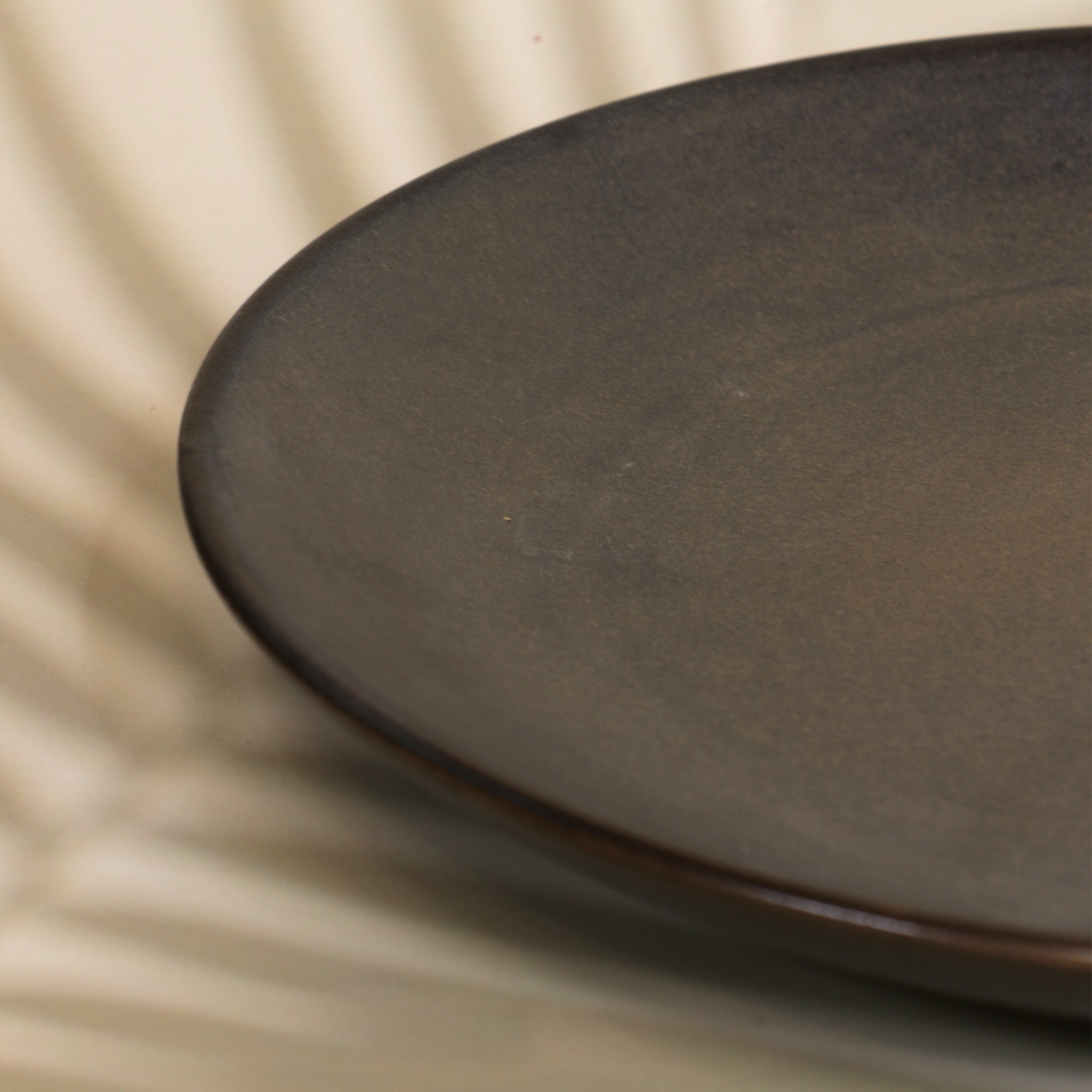 Ambi Stoneware Charcoal Black Dinner Plate 10 inches