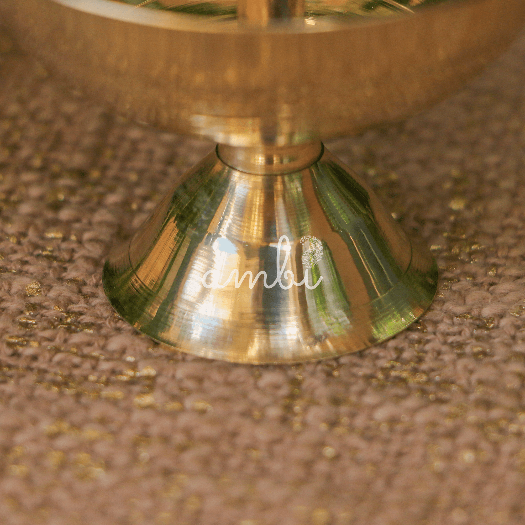 100% Pure Brass Pooja Akhand Deepak / Diya - Large