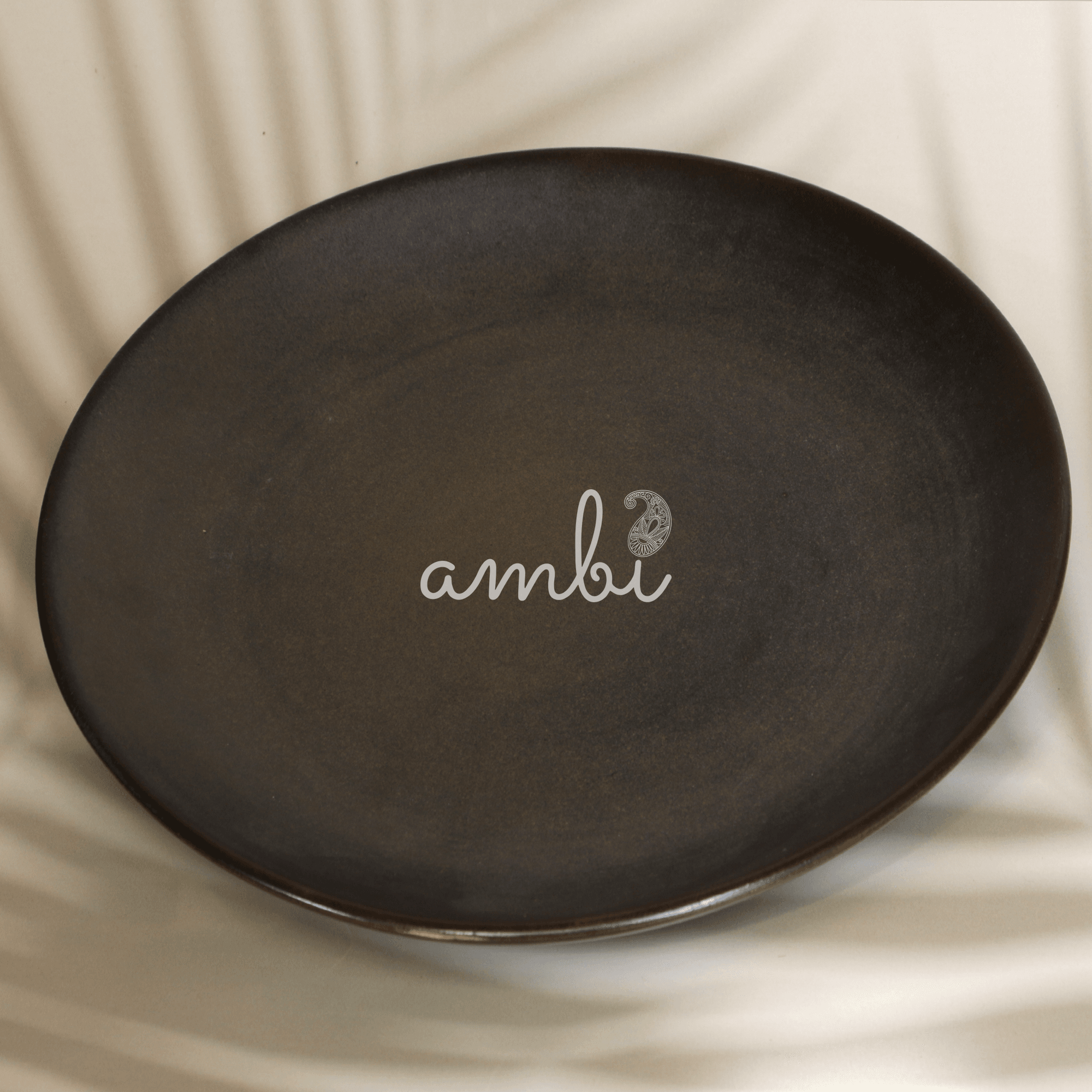 Ambi Stoneware Charcoal Black Dinner Plate 10 inches