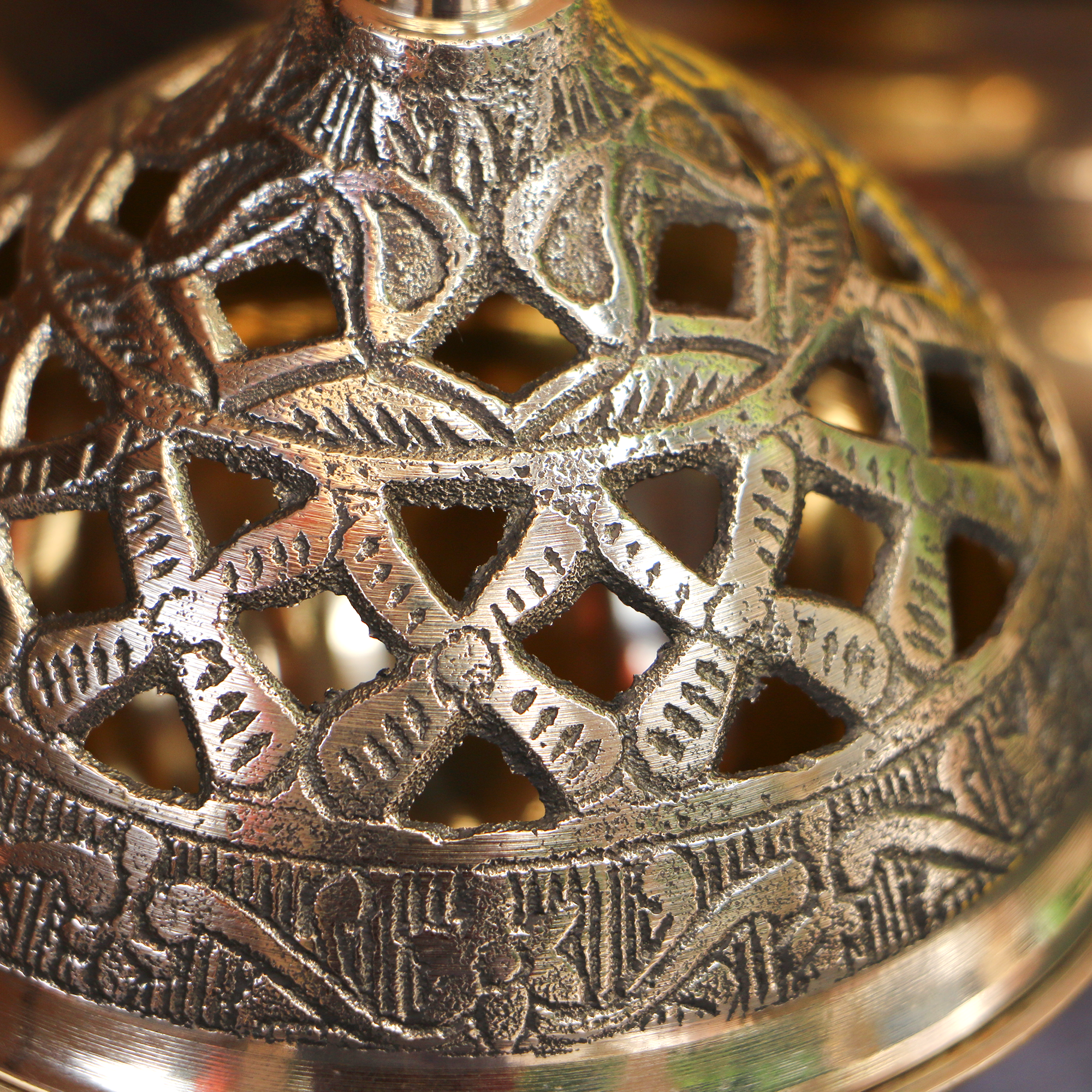 Intricate Design Brass Dhuni Loban Sambrani Incense Burner