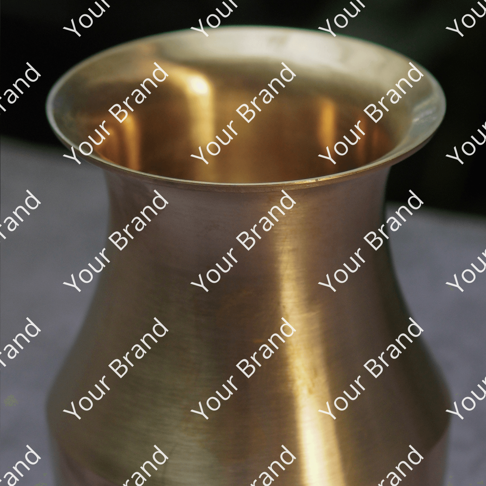 Elegant Traditional Pure 100% Lead Free Kansa Parsi Satari Big Lota -Tumbler / Glass - 470 ML