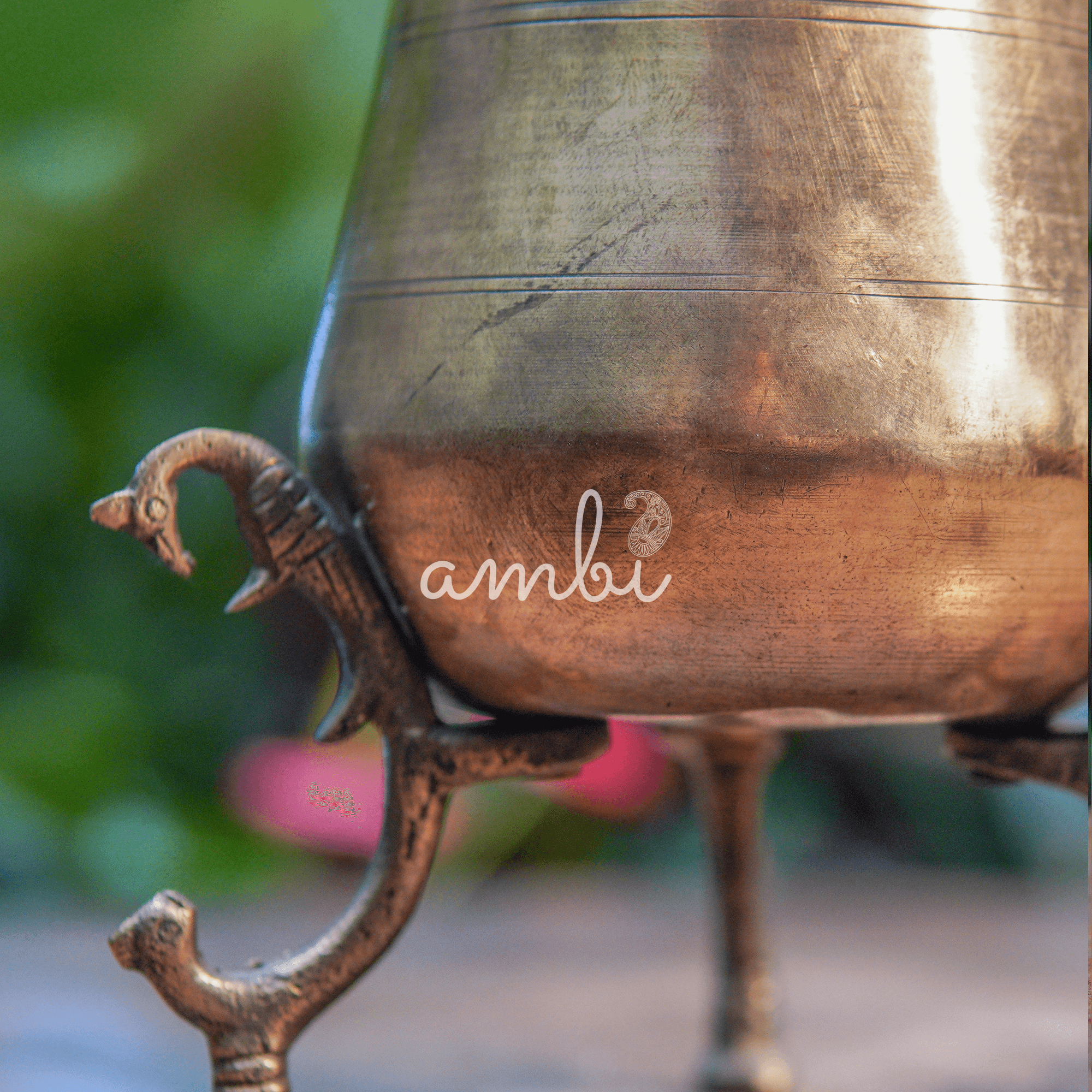 Handcrafted Vintage Brass Lota On Legs