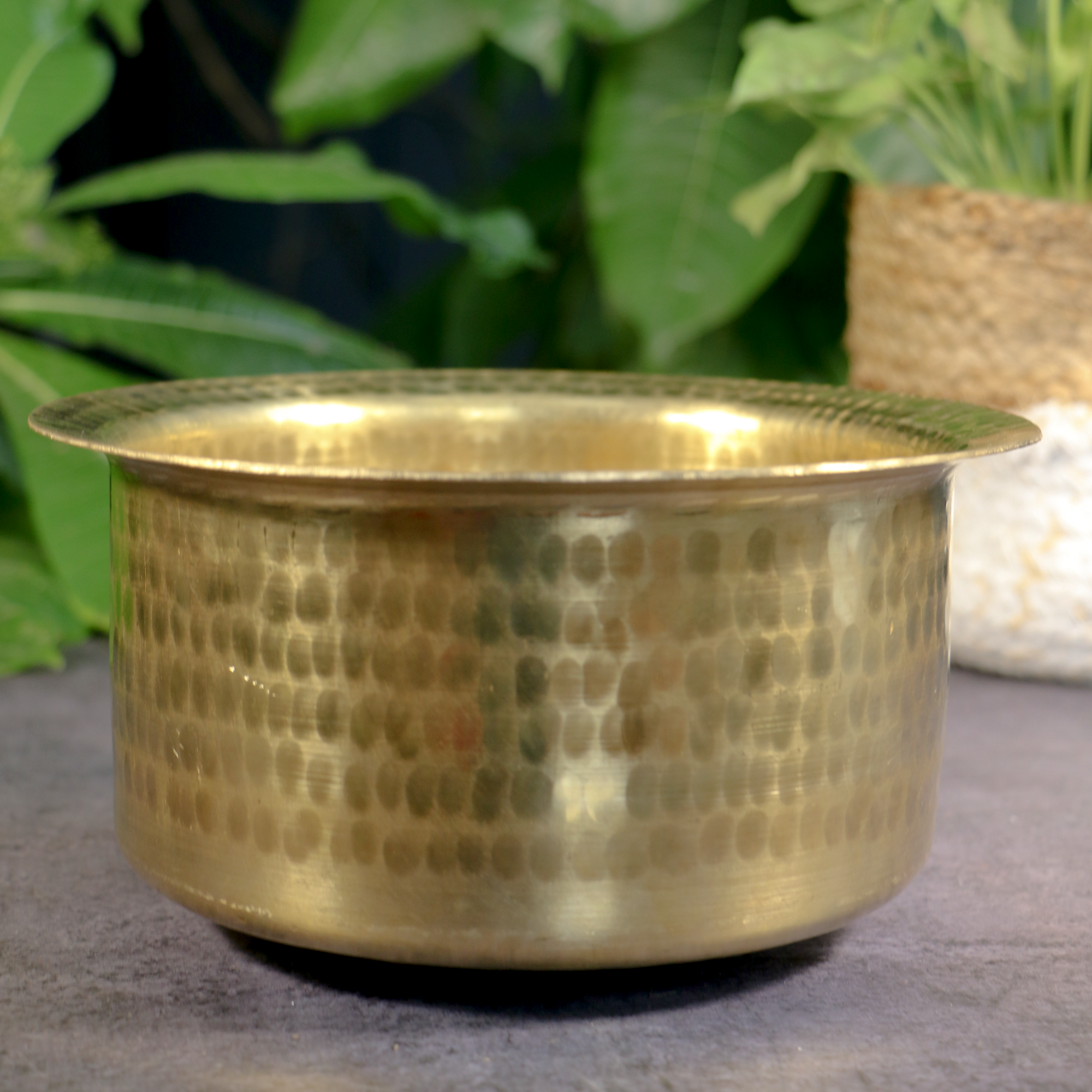 Beautiful Pure Brass Traditional Patila - Plain Design - - 1.5 L