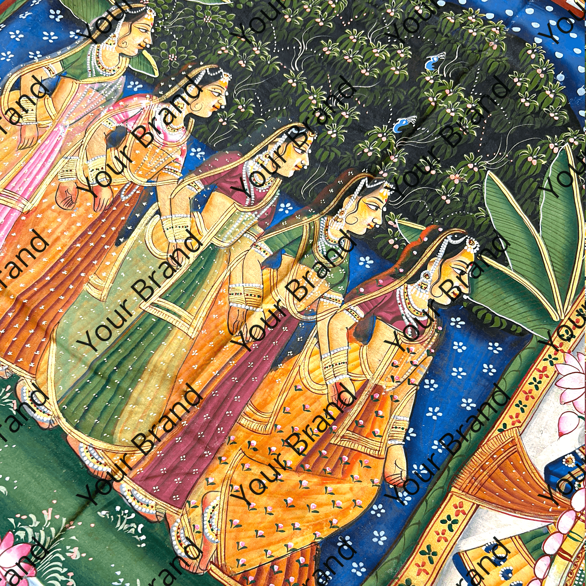 2026 - Pichwai Art - Handmade Shreenathji Sharad Purnima 24 Utsav Painting