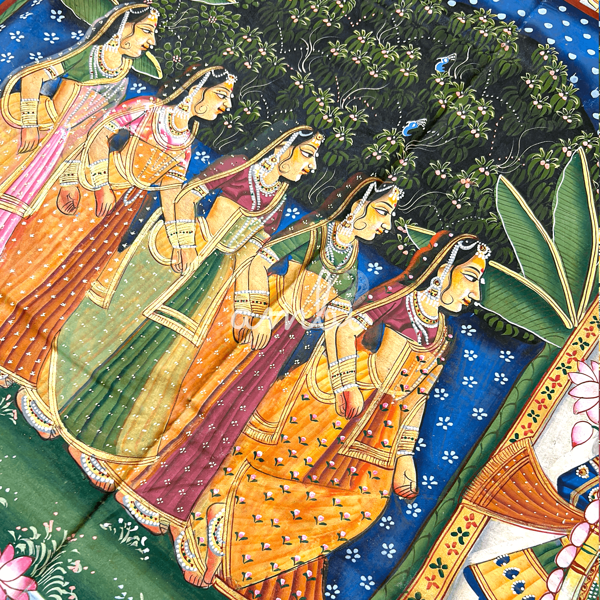 2026 - Pichwai Art - Handmade Shreenathji Sharad Purnima 24 Utsav Painting