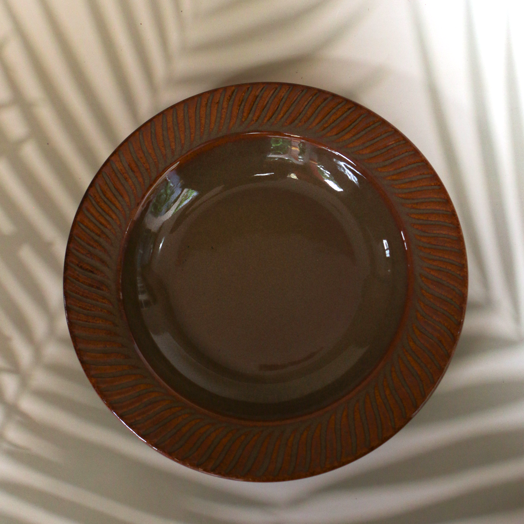 2026 - Ambi Glazed Brown Deep Bowl 10 inches