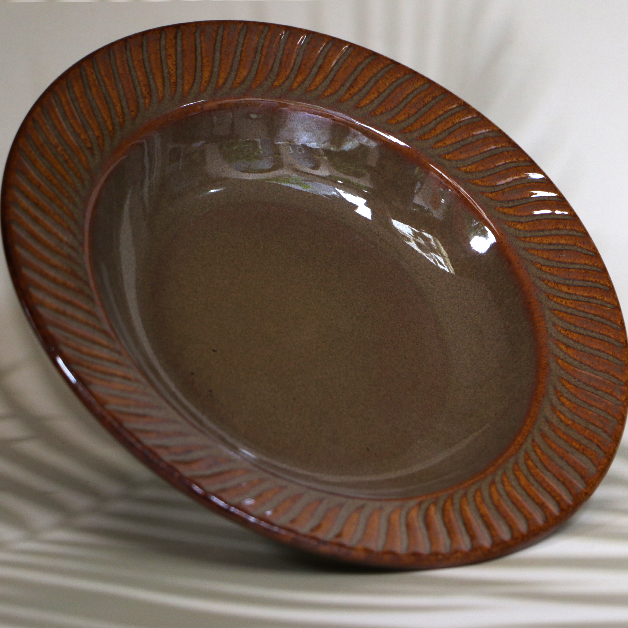 2026 - Ambi Glazed Brown Deep Bowl 10 inches