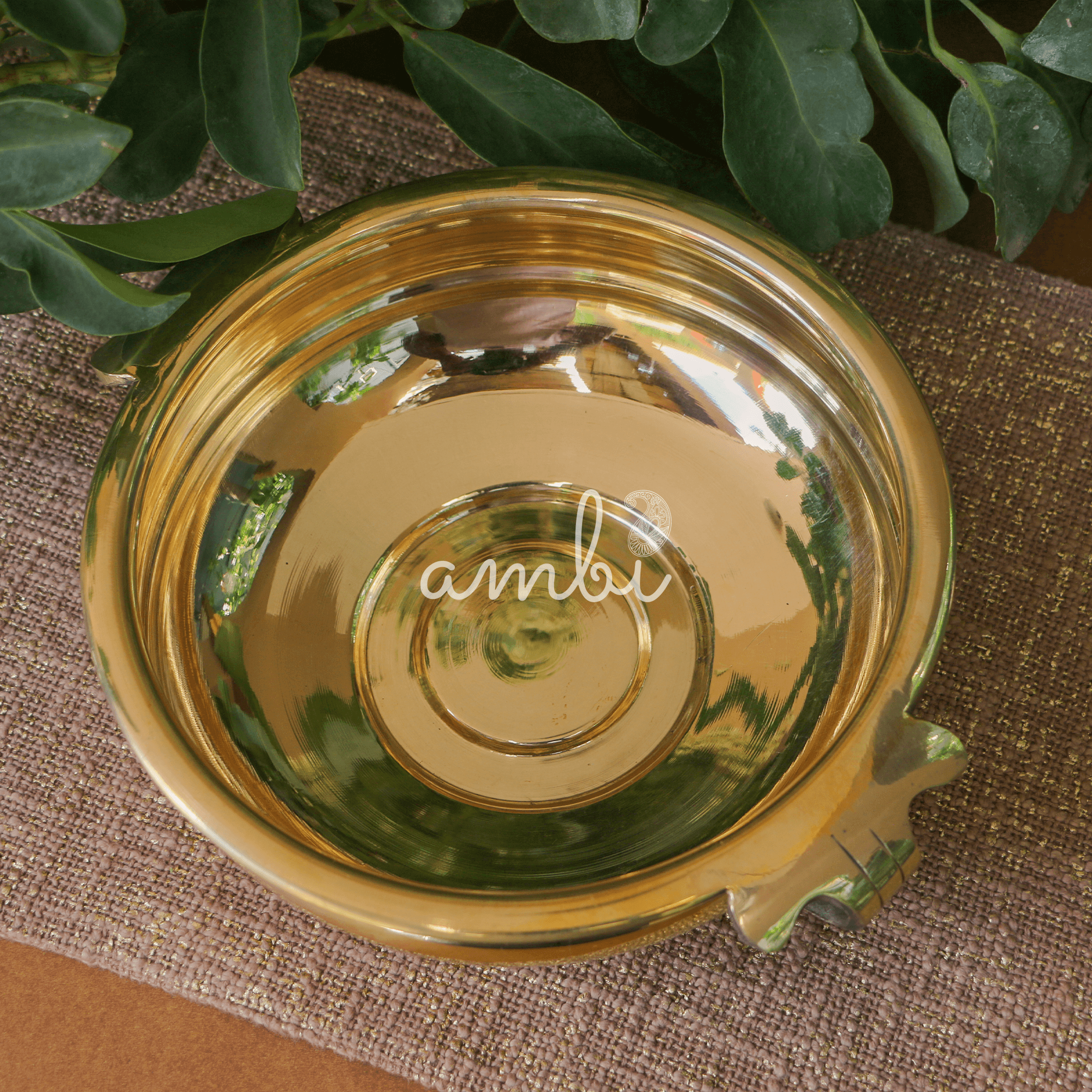 Pure Brass Urli Classical Elegant Design - 9.5 inch Diameter