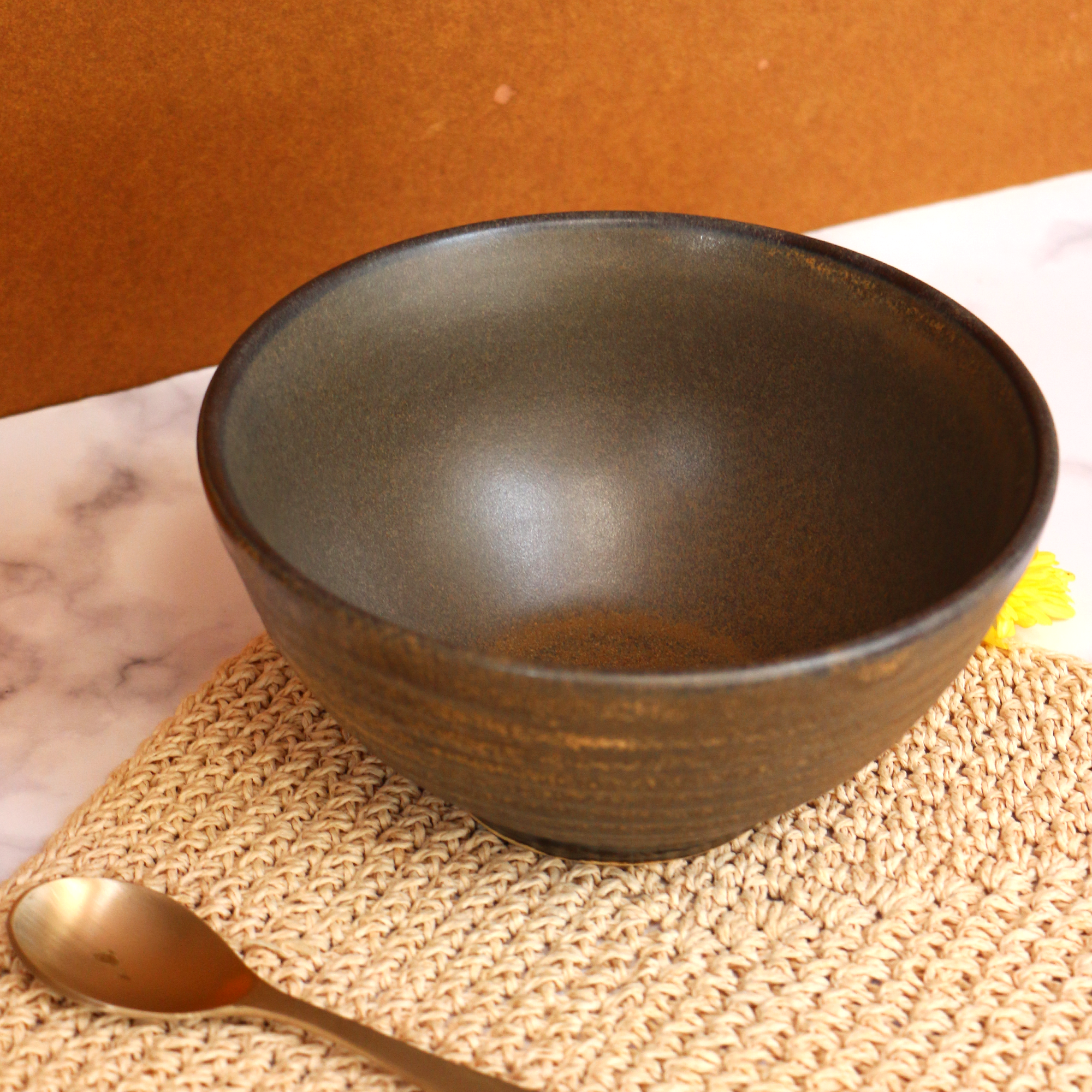 2026 - Ambi Handmade Matte-Finish Spiral textured Noodle Ramen Bowl 7 inches