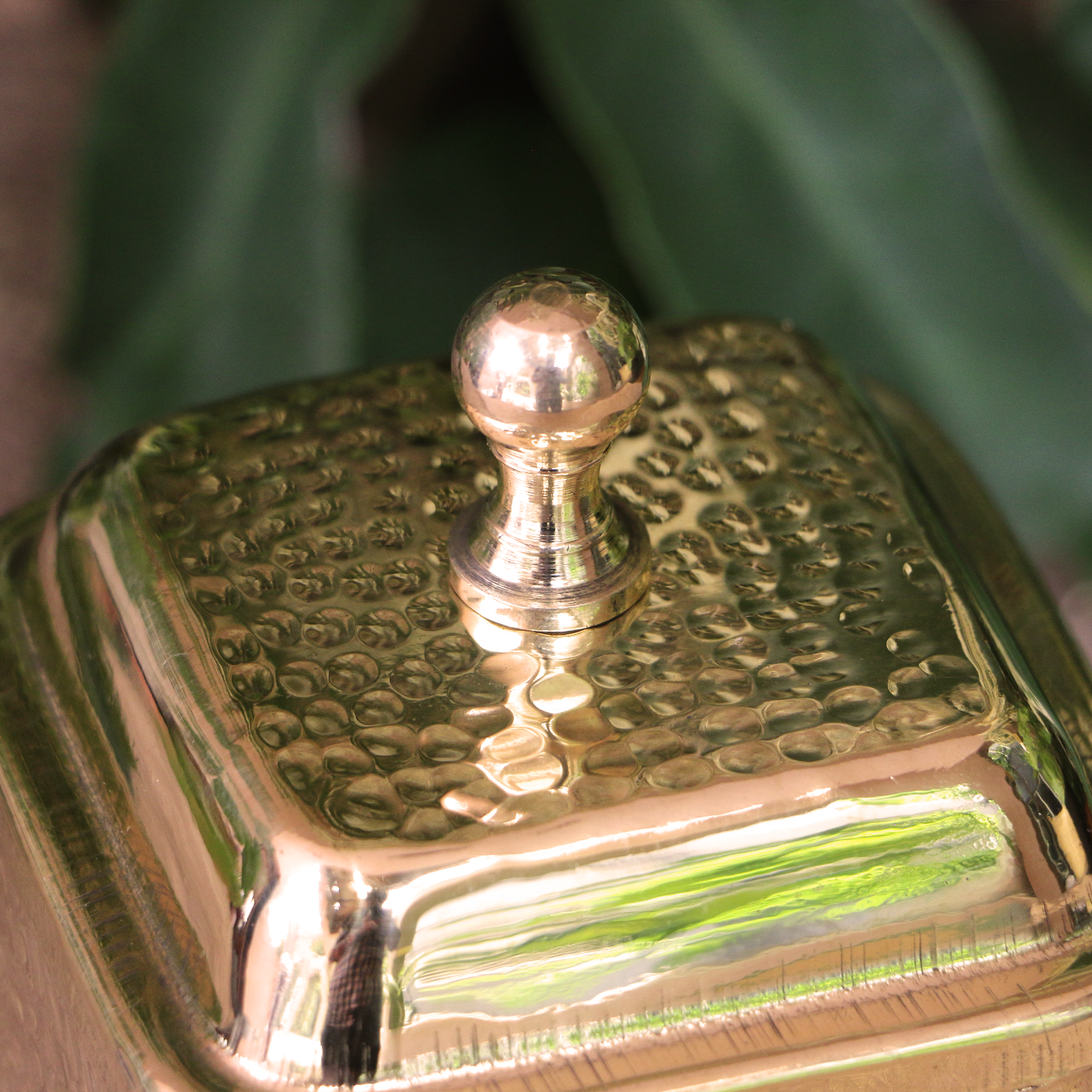 Pure Brass Hammered Dabba/ Storage container / Box for Tea / Coffee / Sugar / Spices / Cookies - Small