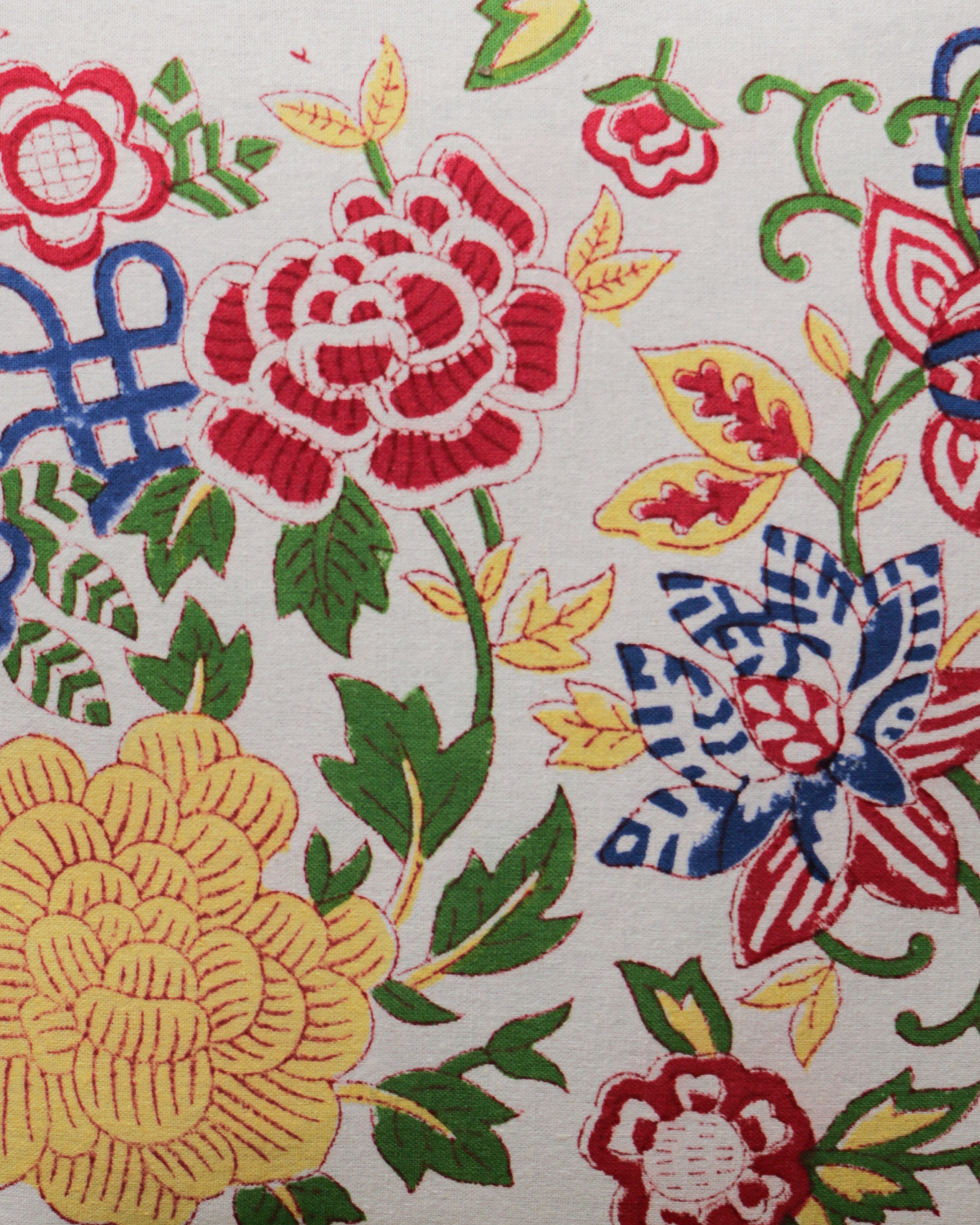 Diwali 2025 Hand Block Printed Double Side Cushion Cover Cyan & Pink (Set of 5) - 16 X 16 inches