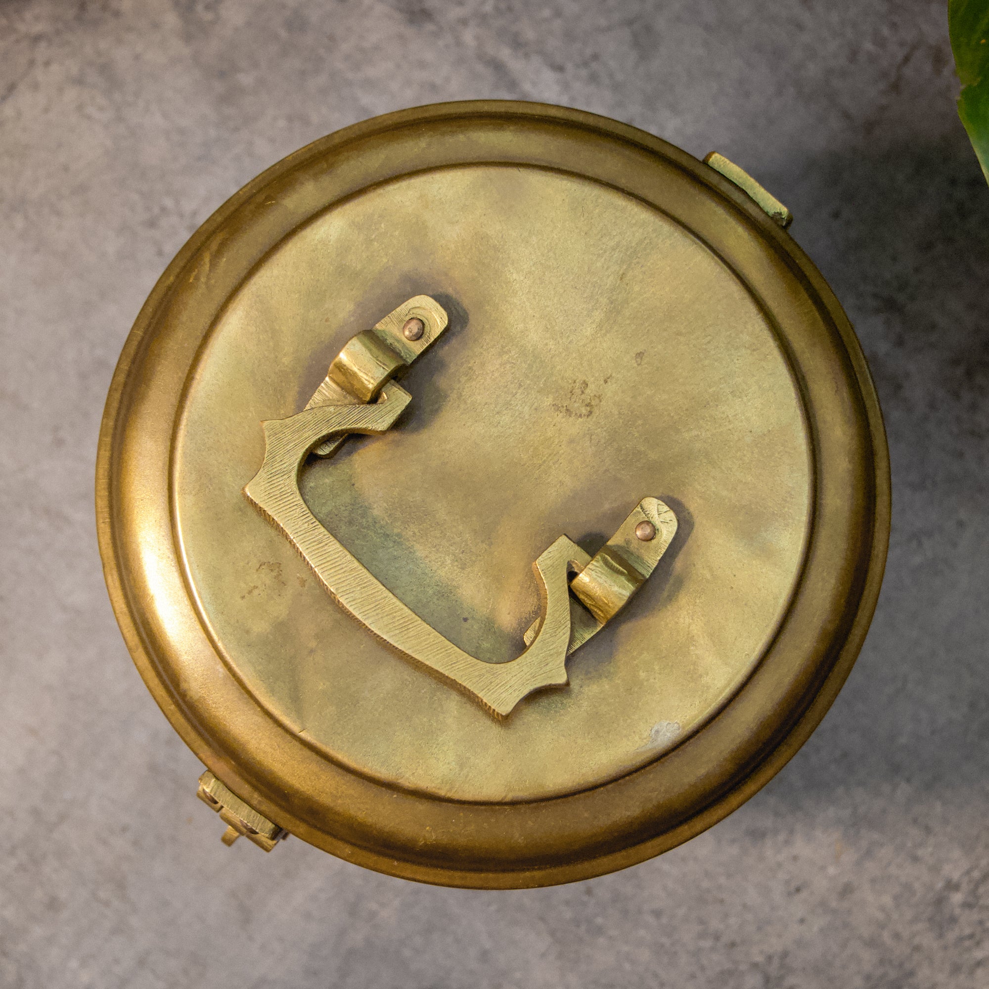 Handcrafted Vintage Brass Storage Box