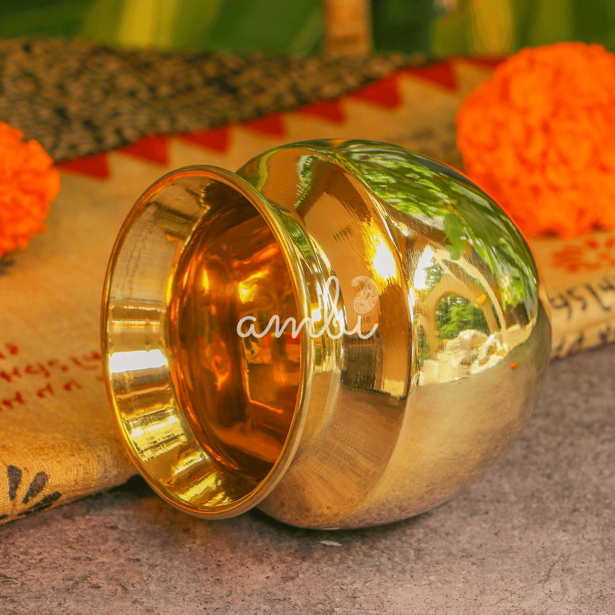 100% Pure Brass Traditional Water Kalash / Lota / Matka - No 1 Size - 500 ML