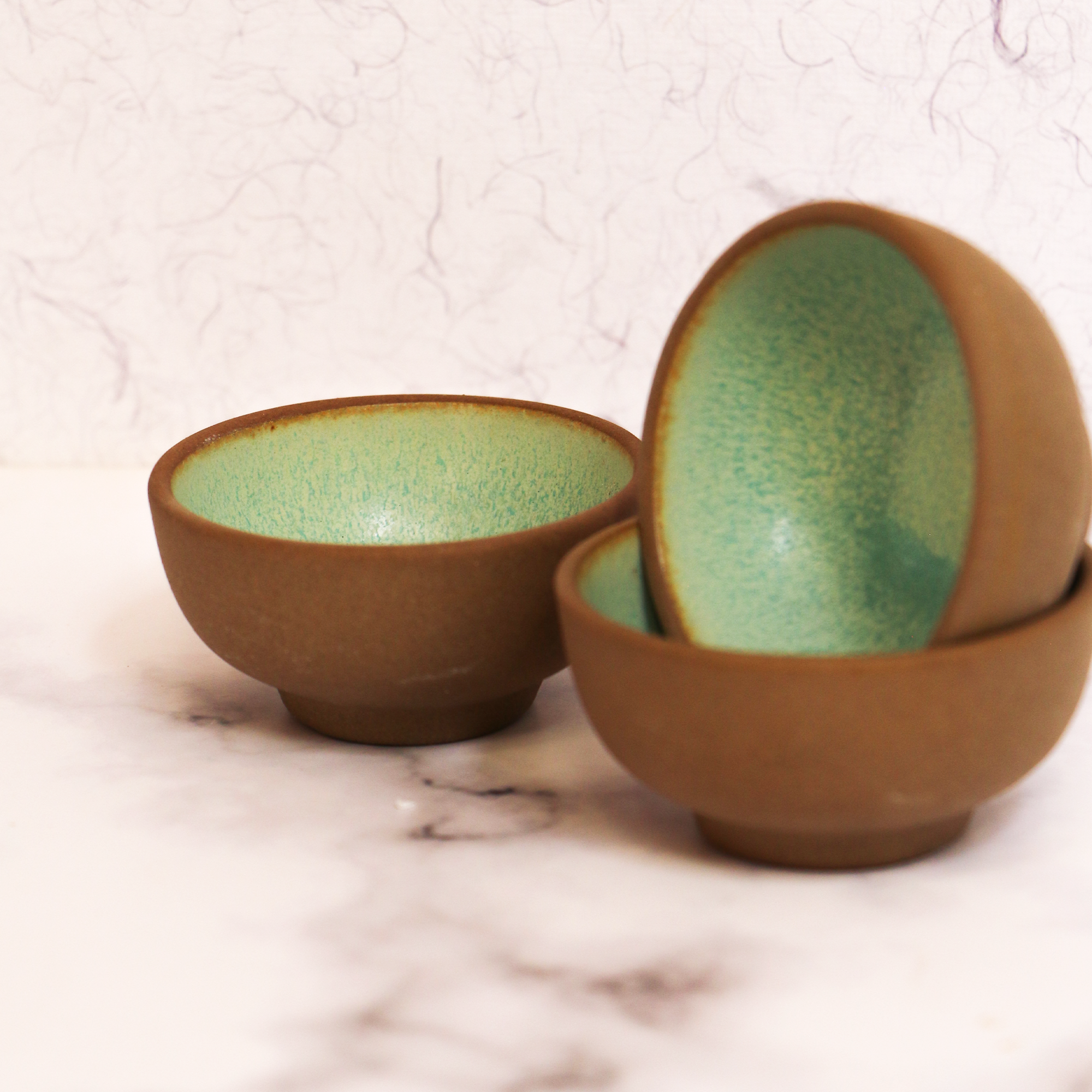 Ambi Stoneware Teal Chutney Bowl Small Set of 4