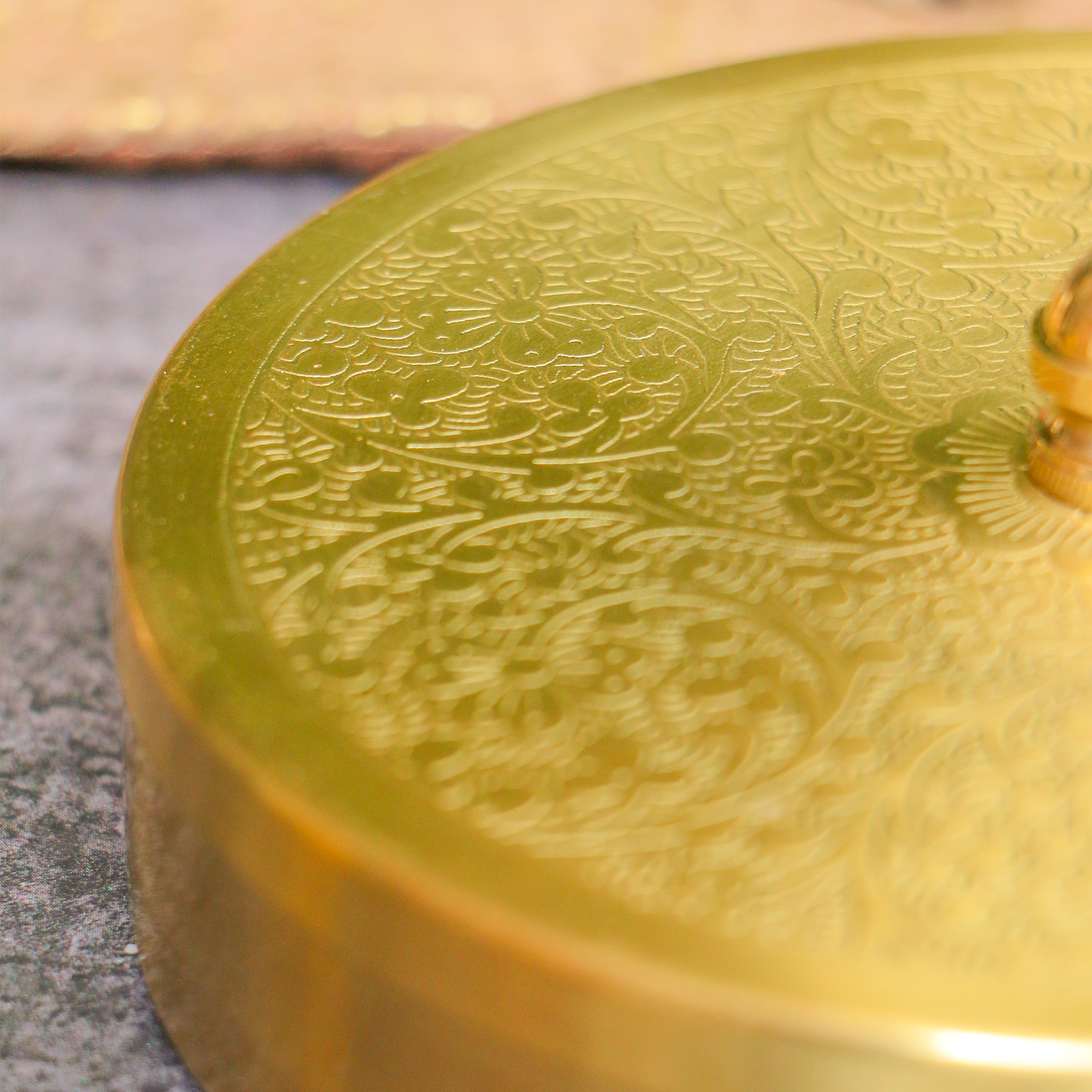 Mini Small 100% Pure Brass Spice / Supari / Churan Box Masala Daani with 7 Container - 6 inches Diameter