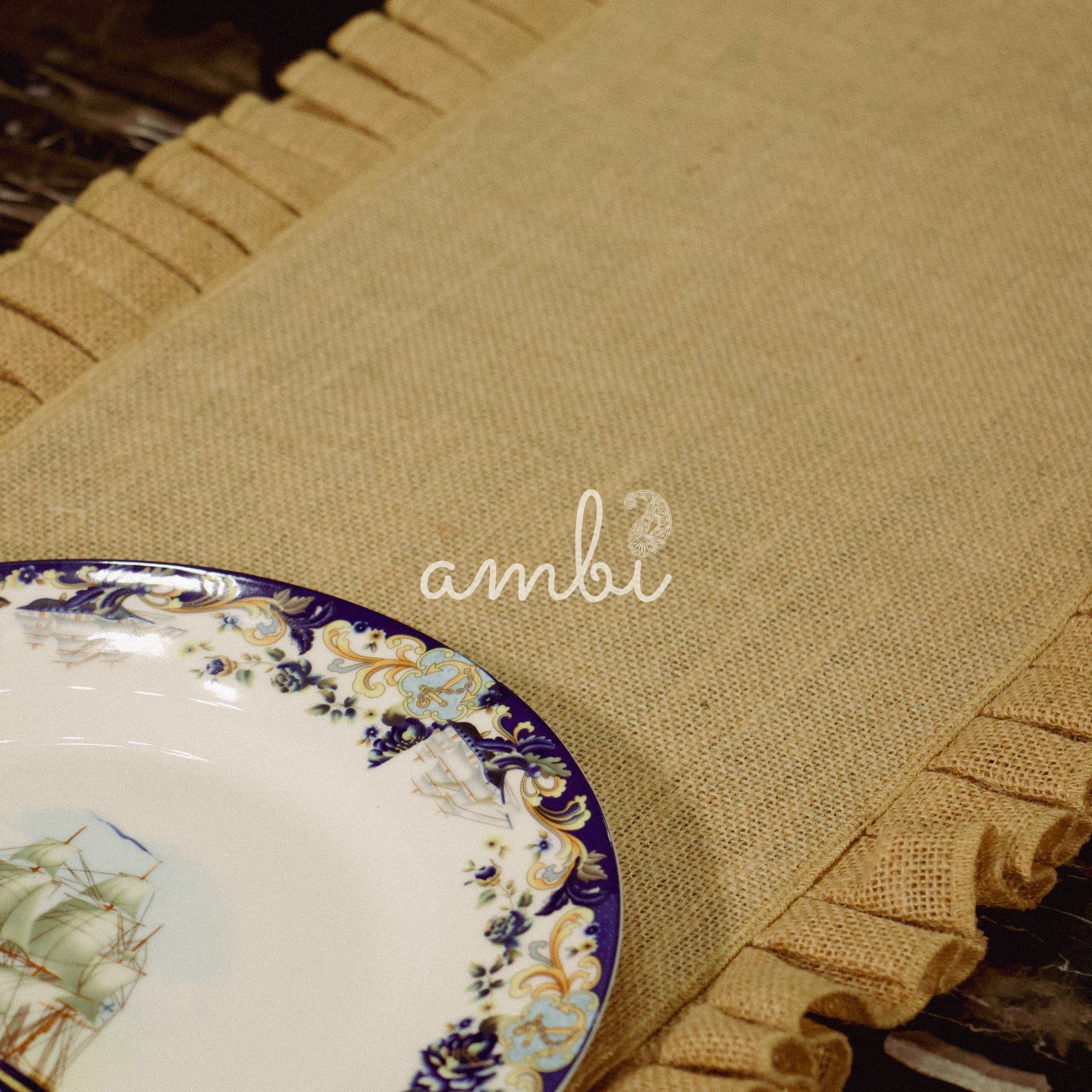 2026 Collection - Handmade Jute Table Runner Set with 8 Table Mats with Loops