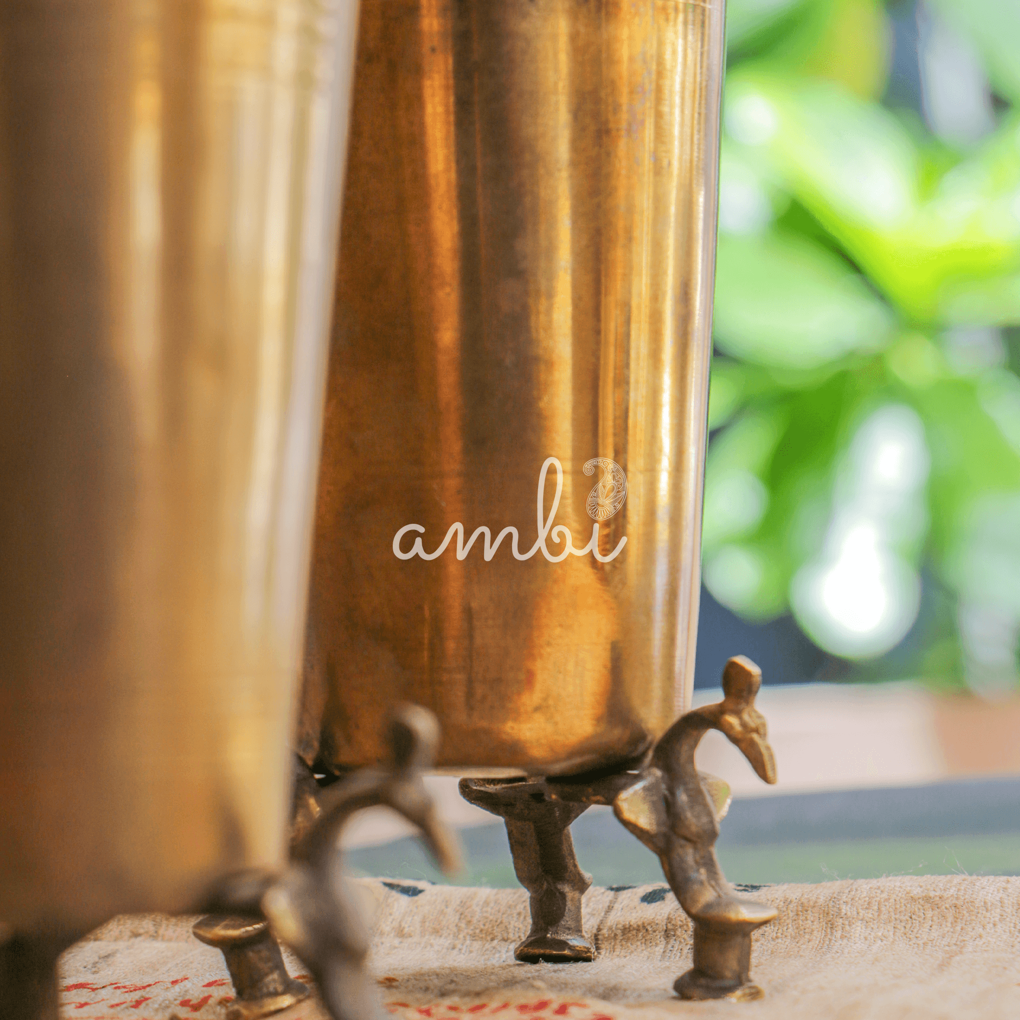 Ambi Pure Brass Vintage Water Glass