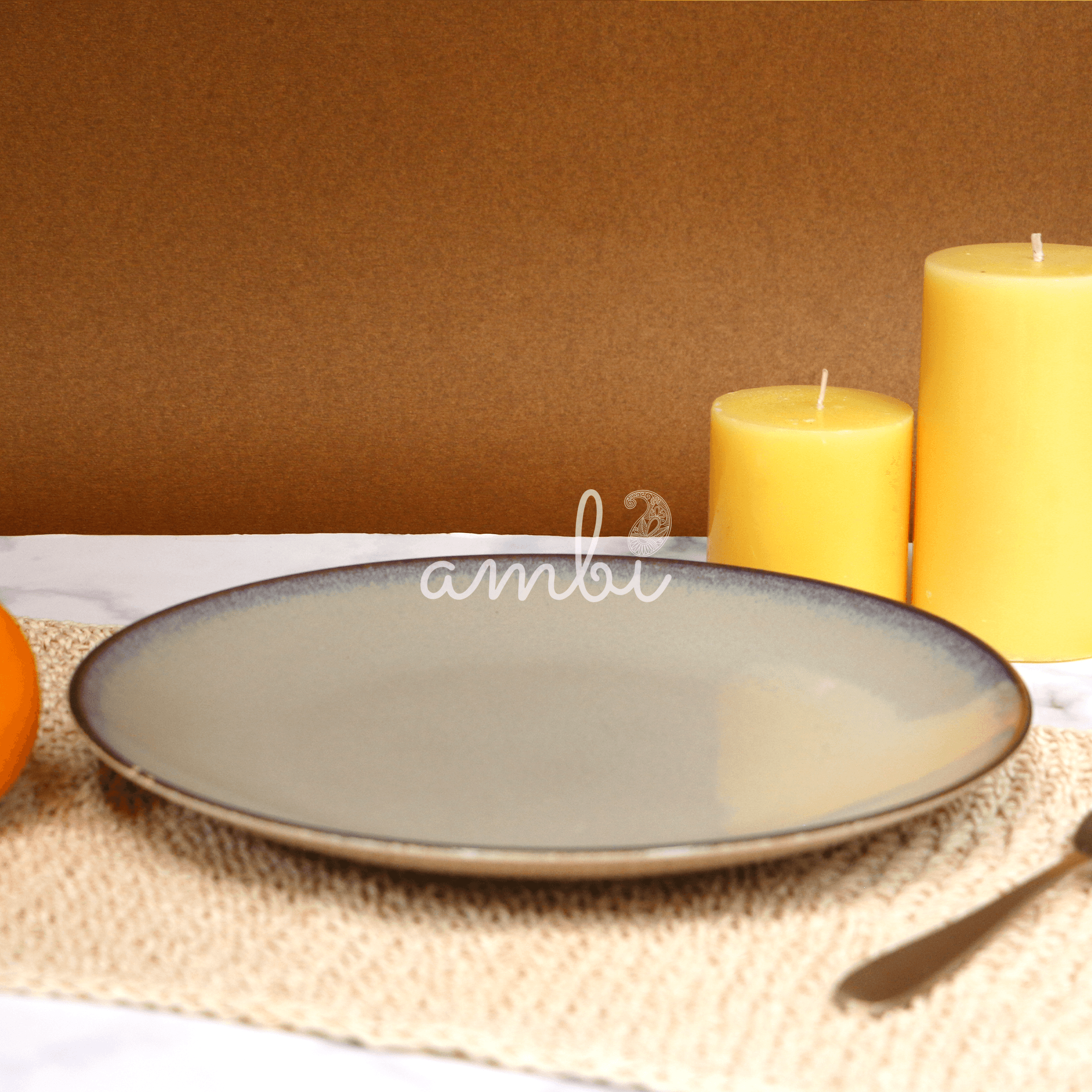 Ambi Ceramic Glazed Elegant Dinner Plate 10.5 inch