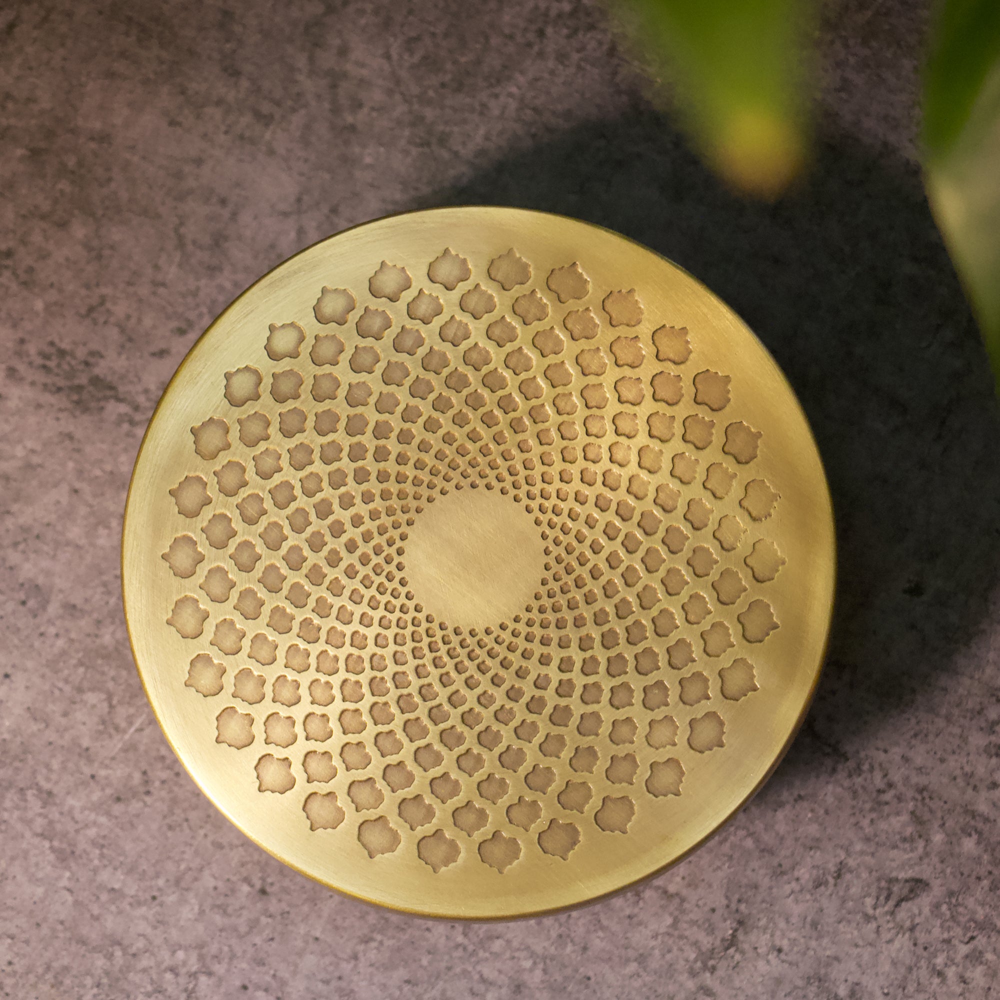 Classy Pure Brass Spice Box Masala Daani with 7 Spice Containers - with Antique Finish