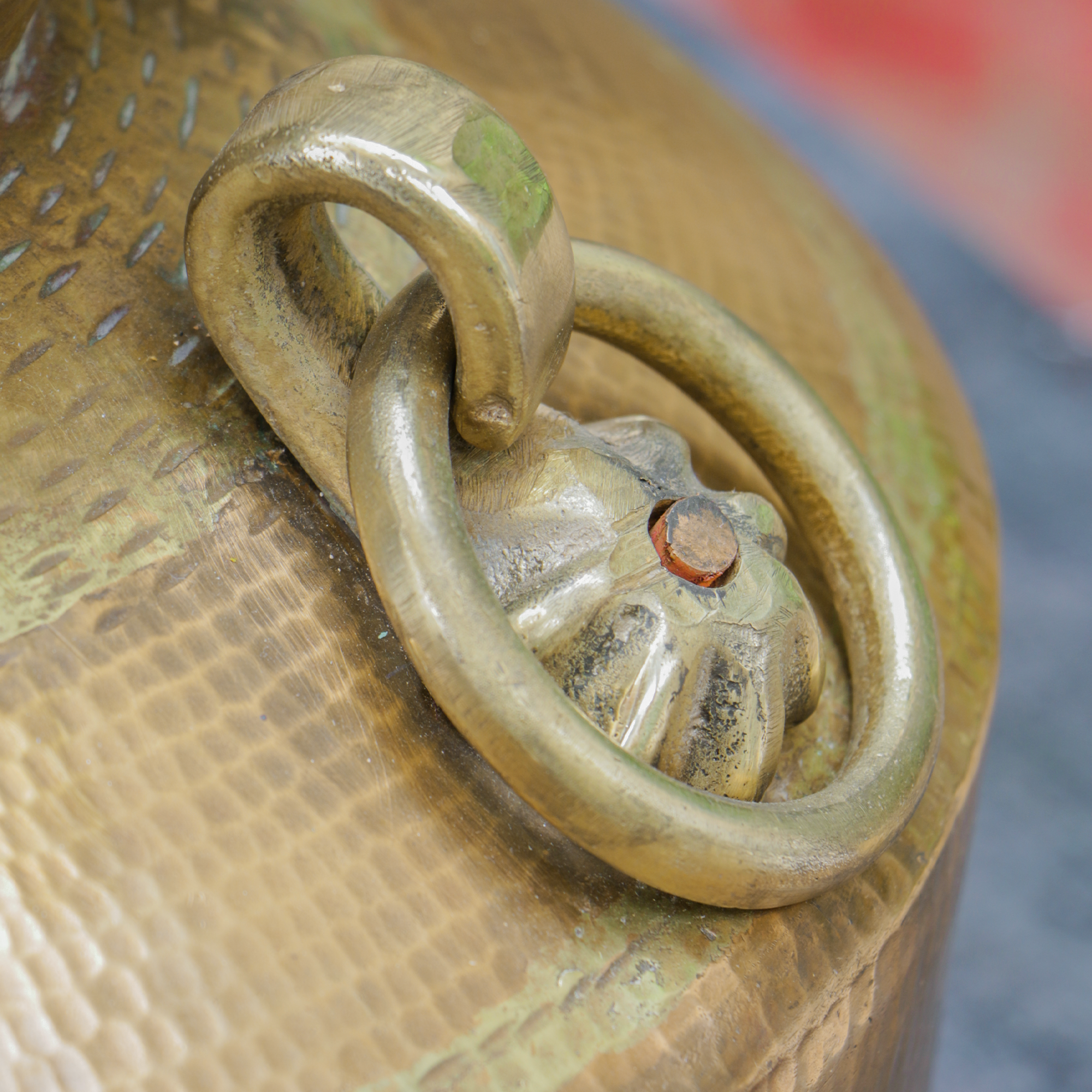 Ambi Vintage Large Brass and Copper Kalash Water Mataka (A Rare Statement Piece)